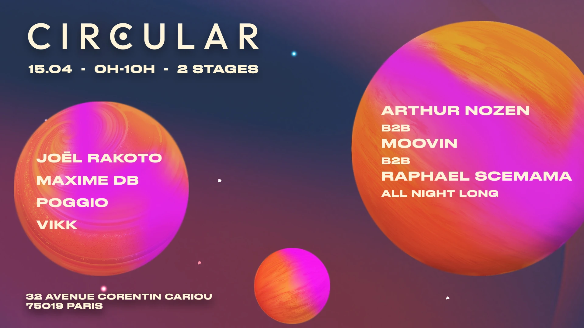 Circular : Max  Db, Poggio, Vikk, Nozen, R. Scemama, Moovin Cover