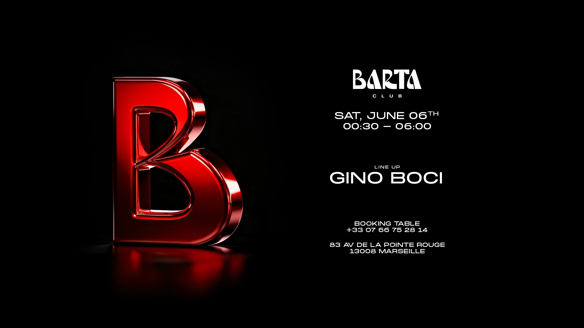 Gino Boci - Samedi 6 Juin 2026 Cover