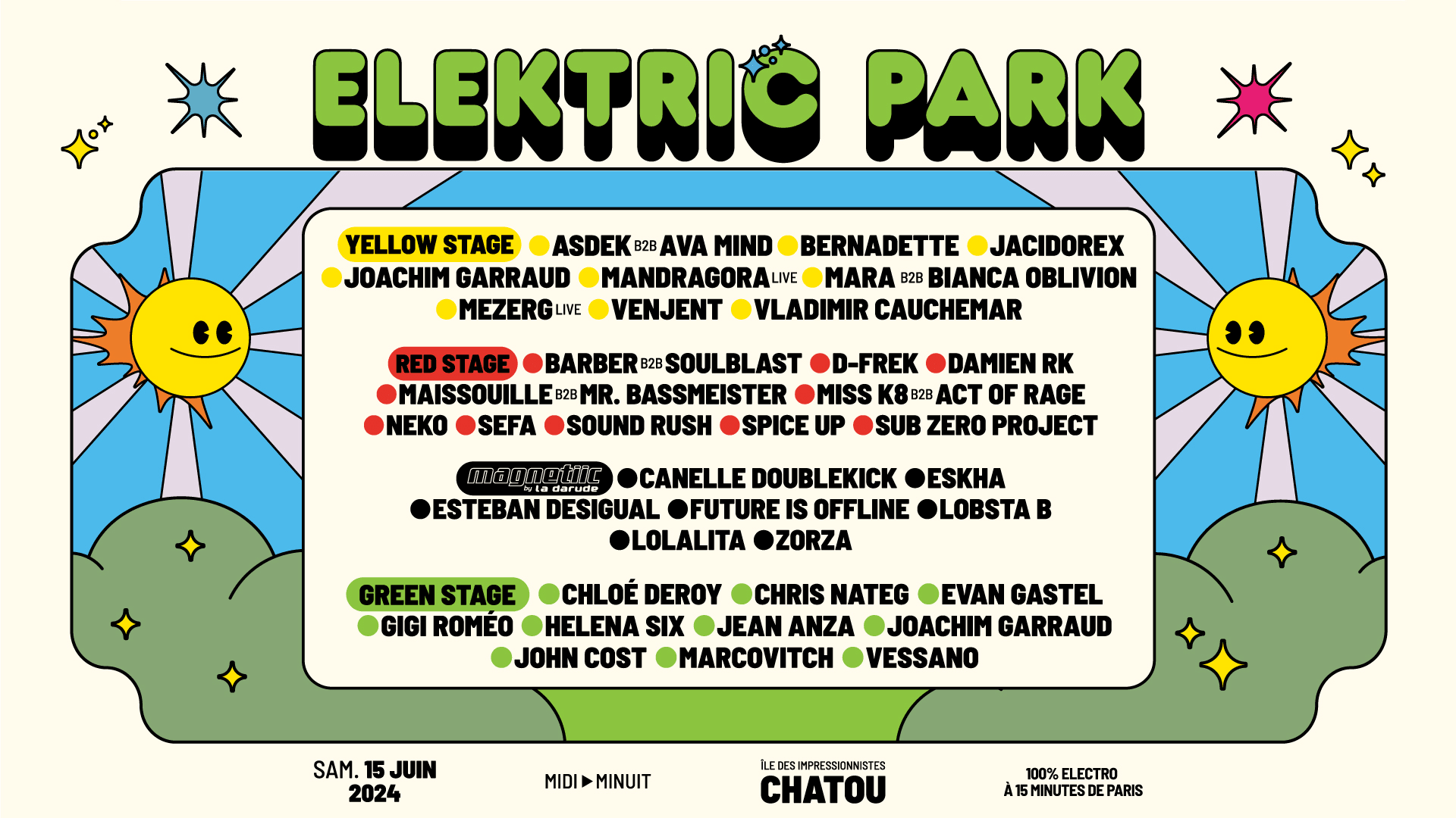 Elektric Park : Samedi 15 Juin 2024 Cover