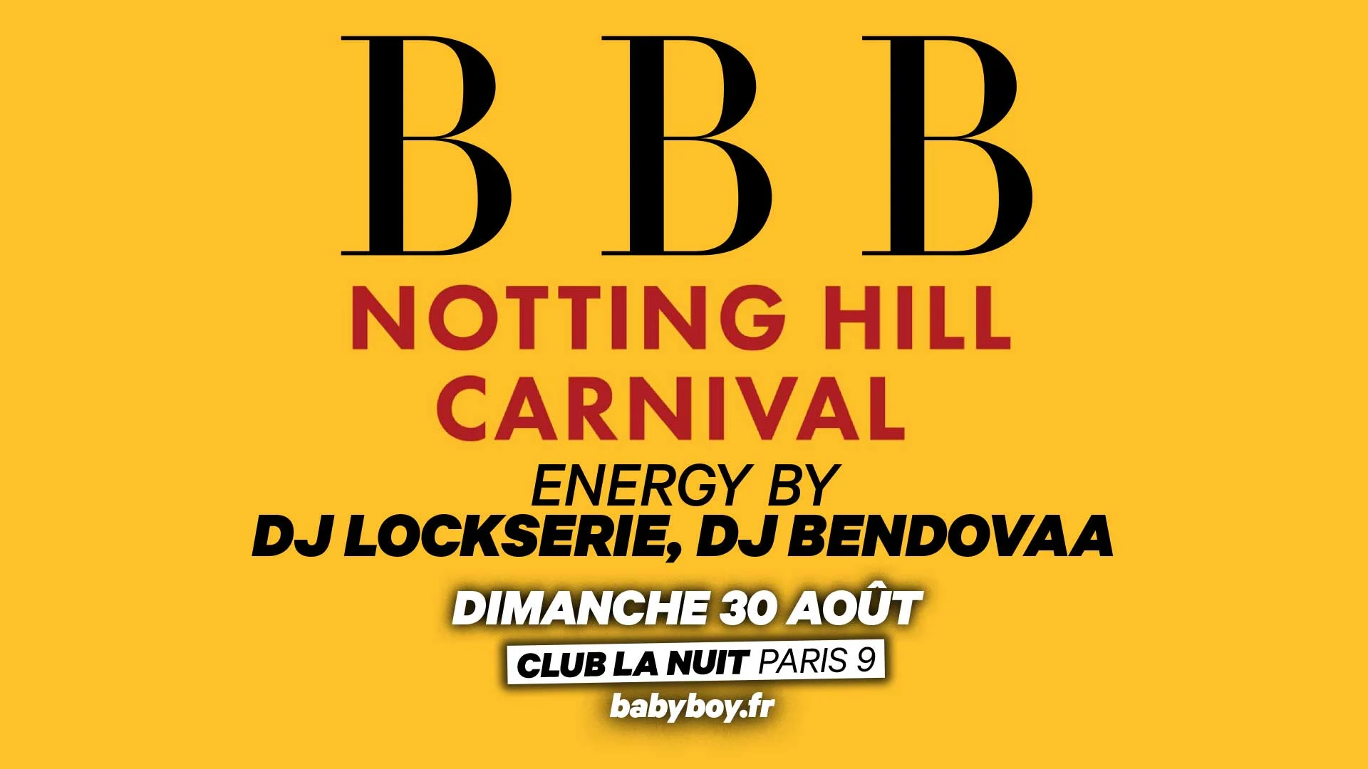 Bbb Notting Hill Carnaval Dimanche 30 Août Cover