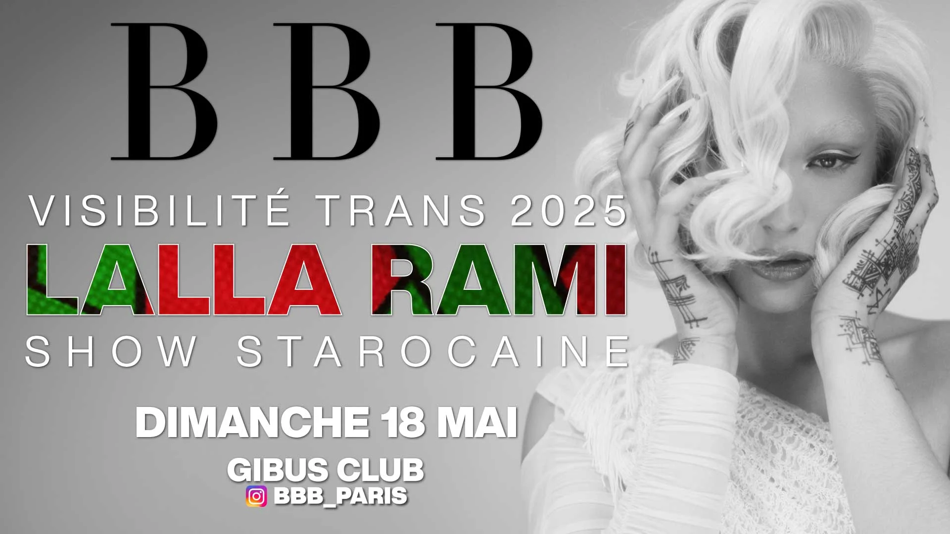 Soirée Bbb Trans Day Show Lalla Rami Cover
