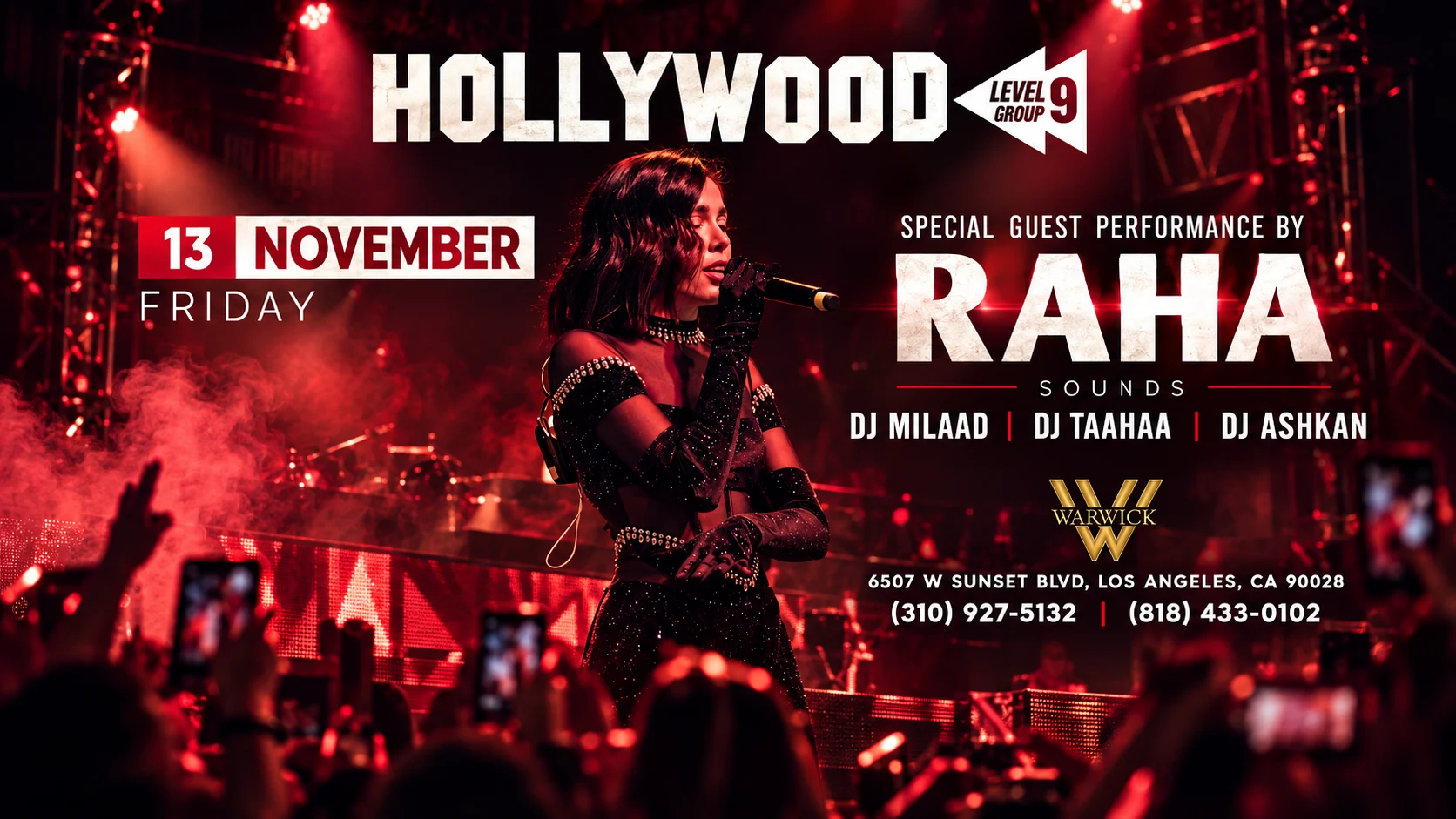 Level9 Group @ Warwick Special Guest Performance By Raha Cover