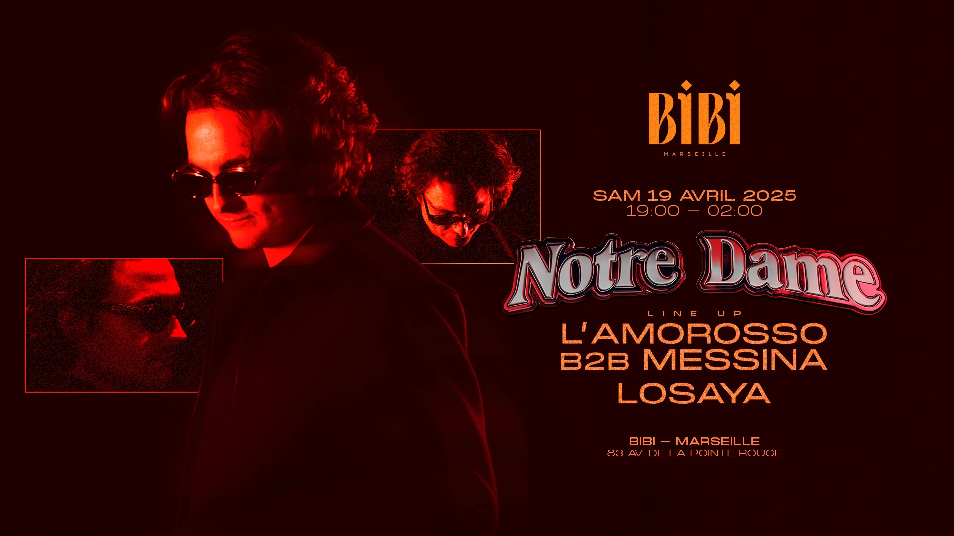 Notre Dame - Samedi 19 Avril Au Bibi Marseille Cover