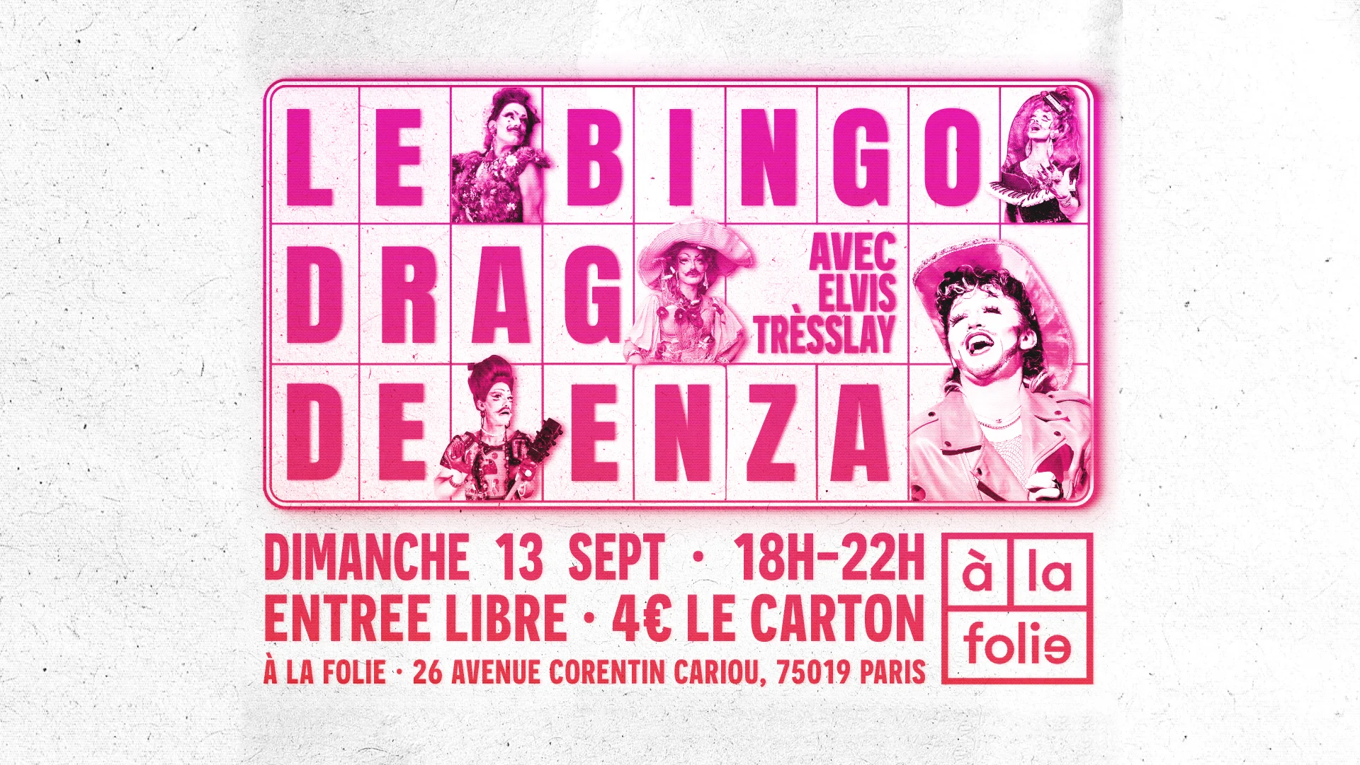 Bingo Drag De Gigi À La Folie! Avec Enza & Elvis Trèsslay Cover