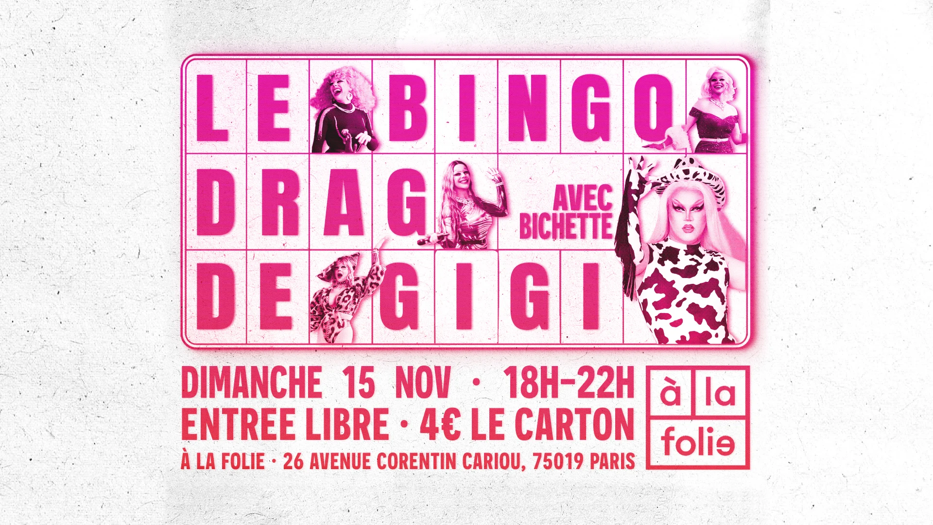 Bingo Drag De Gigi Von Dredee À La Folie! Avec Bichette! Cover