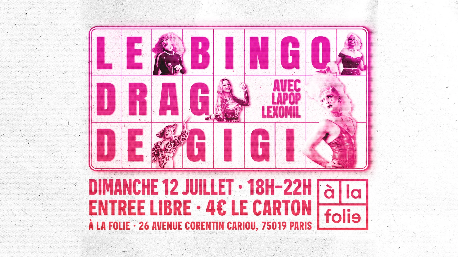 Bingo Drag De Gigi Von Dredee À La Folie! Avec Lapop Lexomil Cover