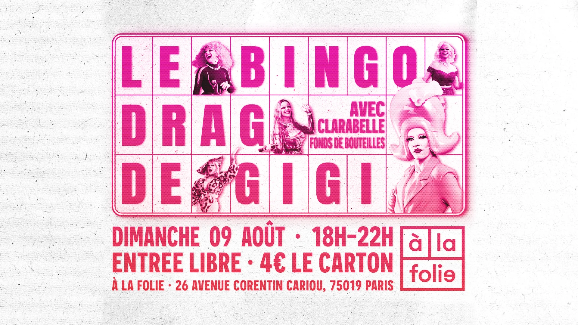 Bingo Drag De Gigi Von Dredee À La Folie! Avec Clarabelle! Cover