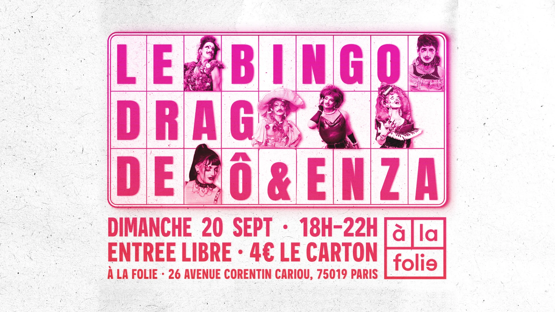 Bingo Drag De Gigi À La Folie! Avec Ô & Enza Cover
