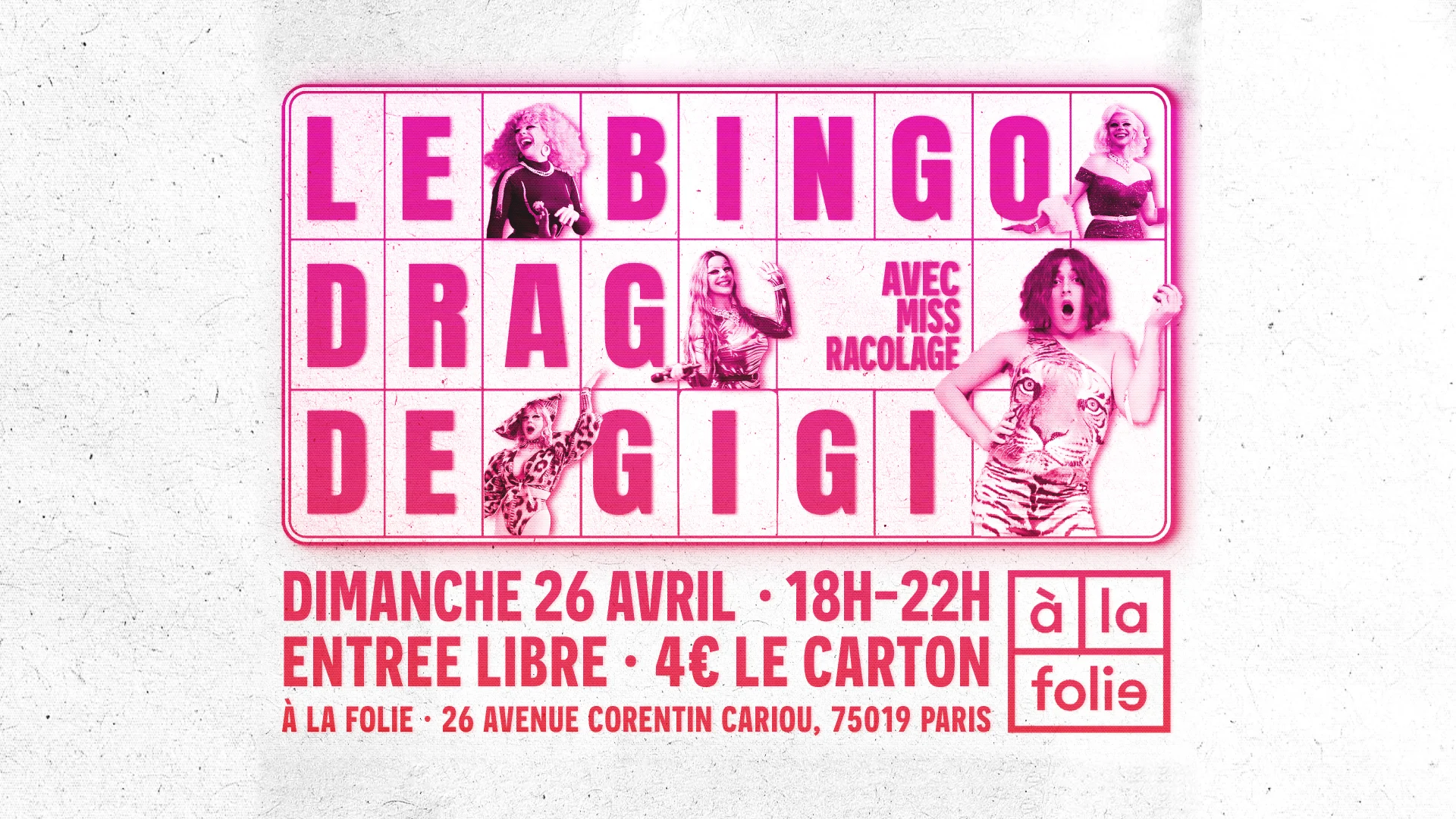 Bingo Drag De Gigi Von Dredee À La Folie! Avec Miss Racolage Cover