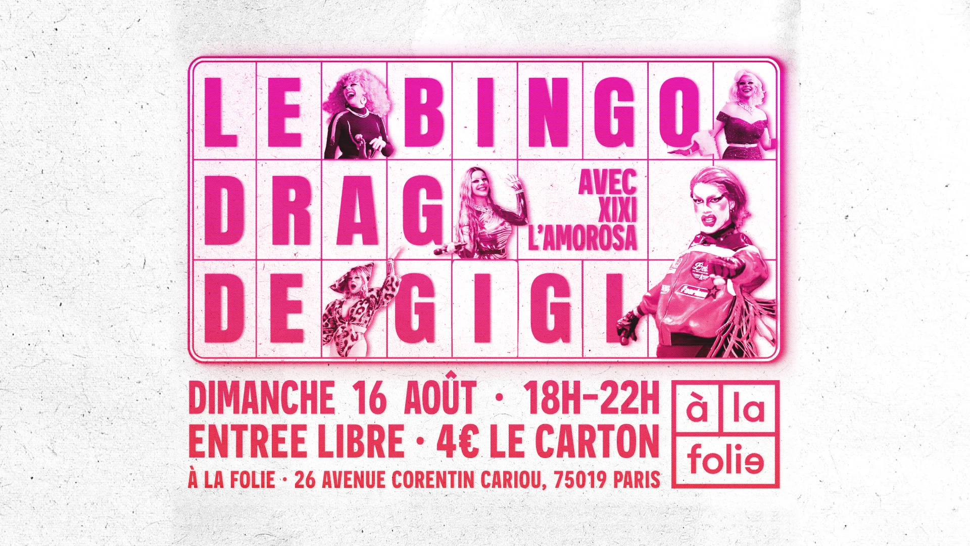 Bingo Drag De Gigi Von Dredee À La Folie! Avec Xixi Lamorosa Cover