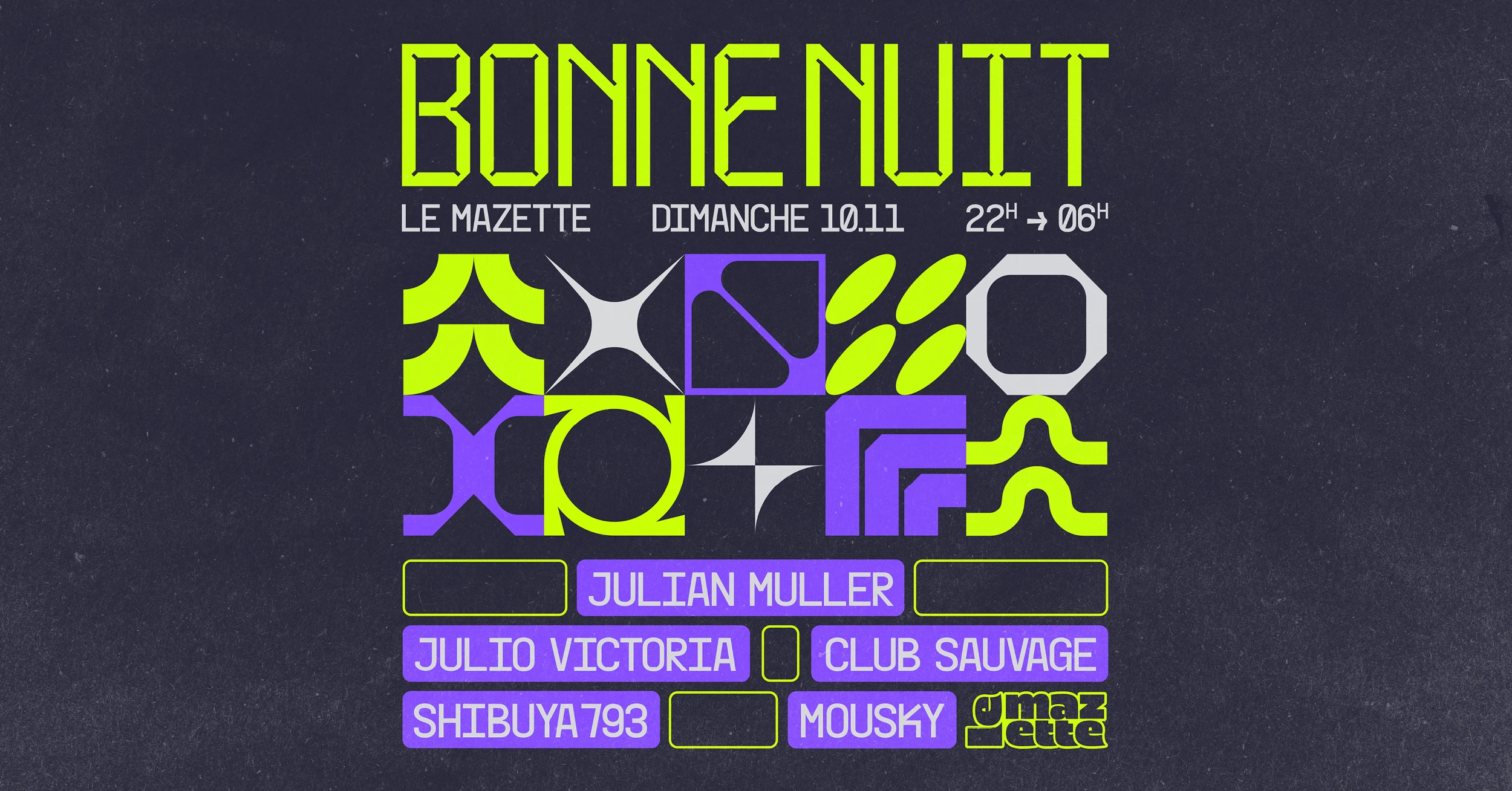 Club Bonne Nuit : Julian Muller, Julio Victoria, Shibuya793 Cover