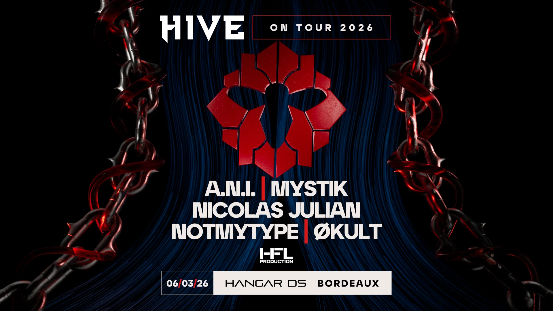 Hive On Tour 2026 // A.N.I. - Nicolas Julian - Notmytype ... Cover