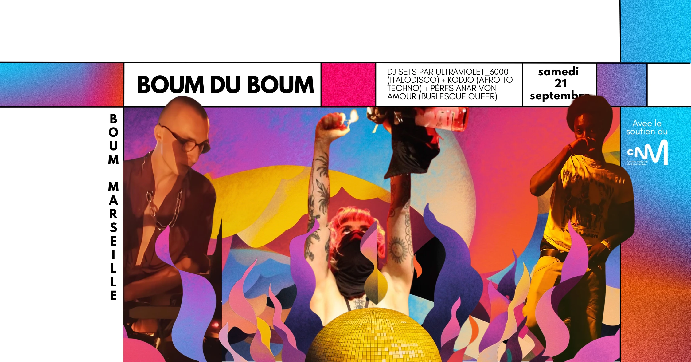 Boum Du Boum/Dj Sets Ultraviolet&Kodjo+Perfs Anar Von Amour Cover