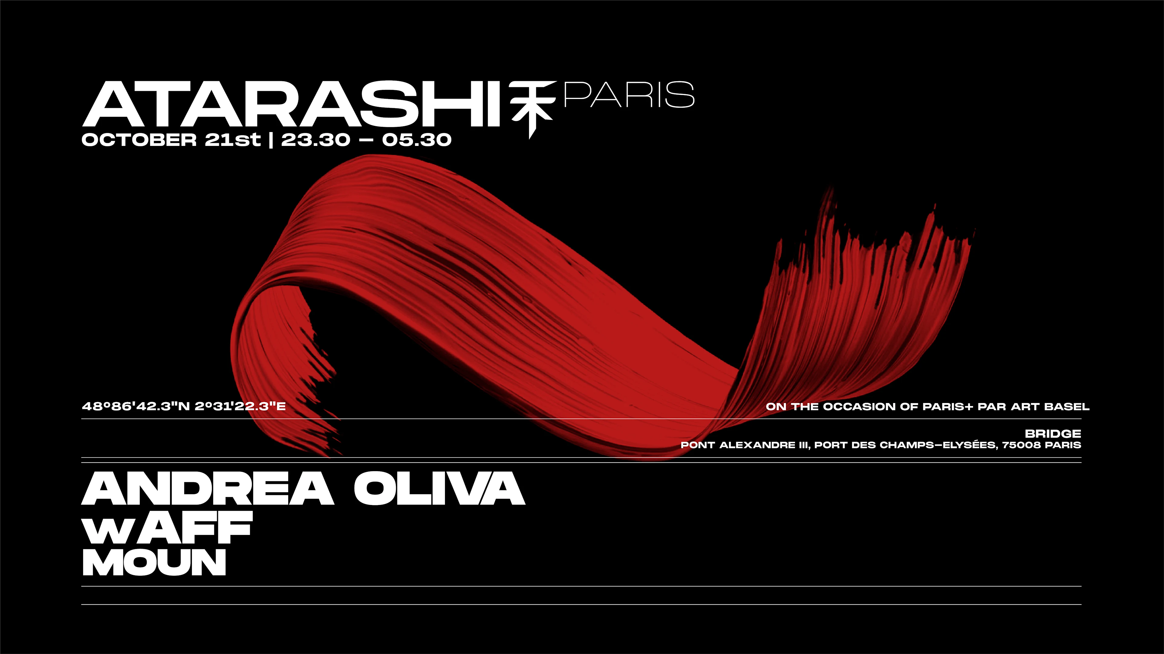 Atarashi Paris+ Par Art Basel: Andrea Oliva, Waff, Moun Cover