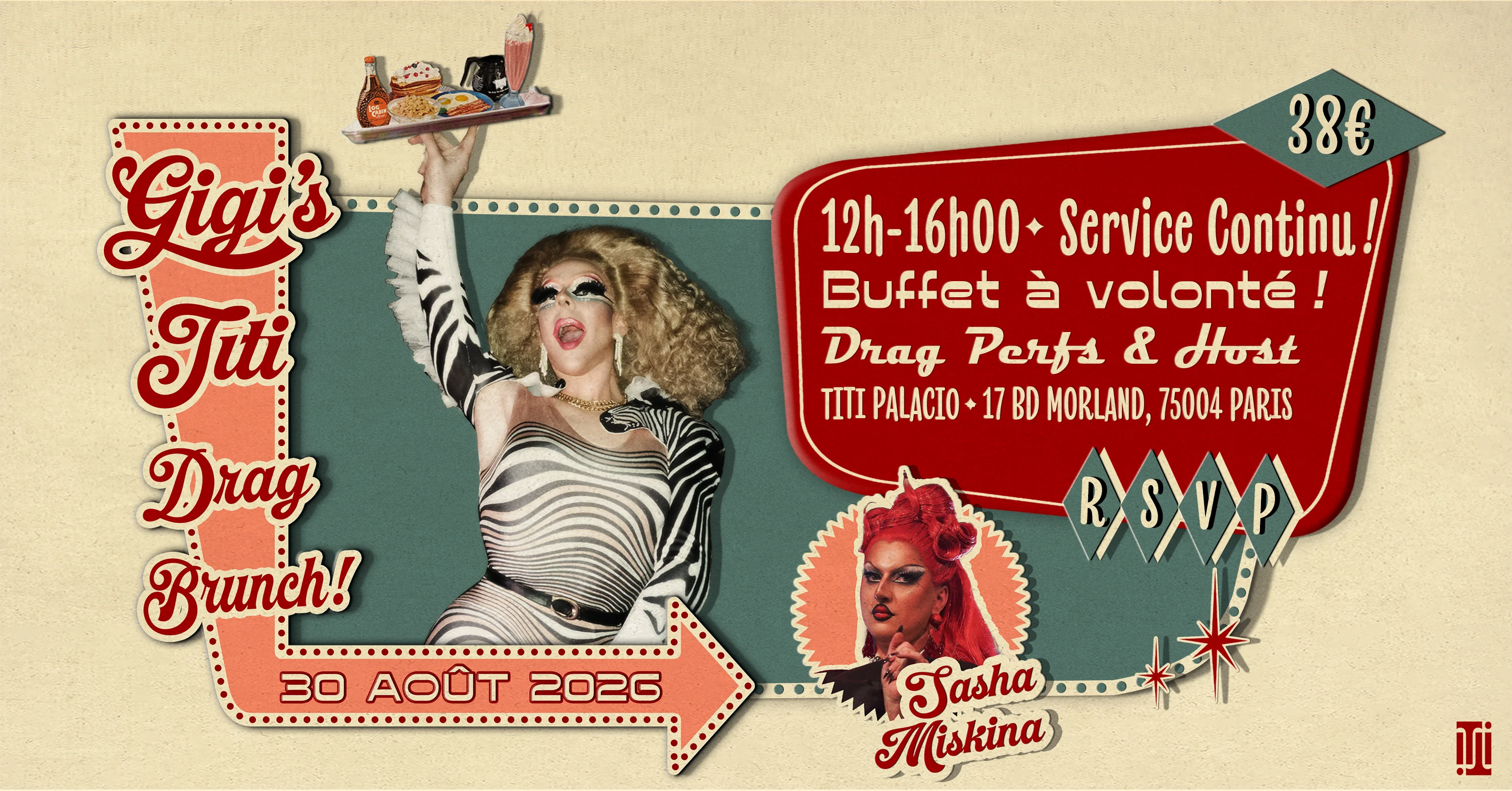 Gigi's Titi Drag Brunch #21 Au Titi Palacio W/ Sasha Miskina Cover