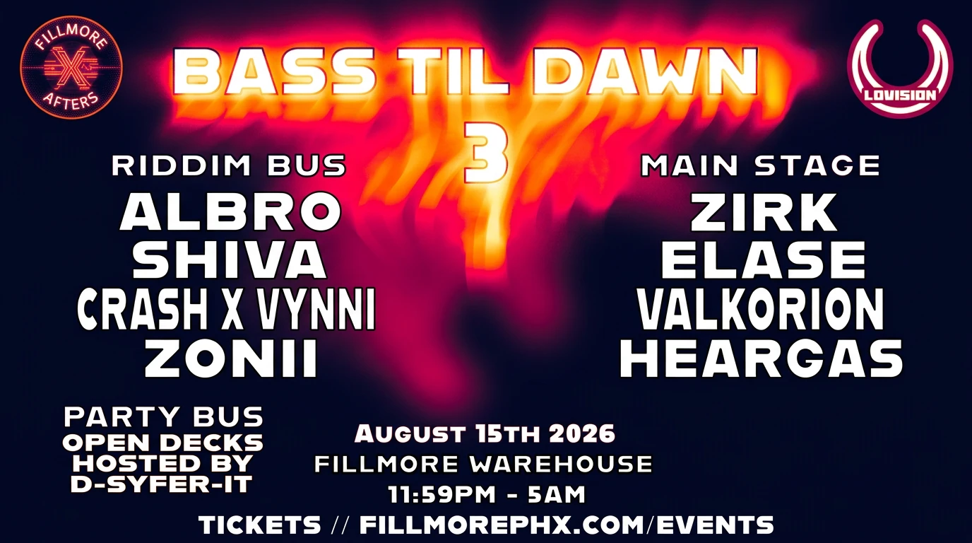 Lovision X Fillmore Afters - Bass Til Dawn 3 - 08.15.2026 Cover