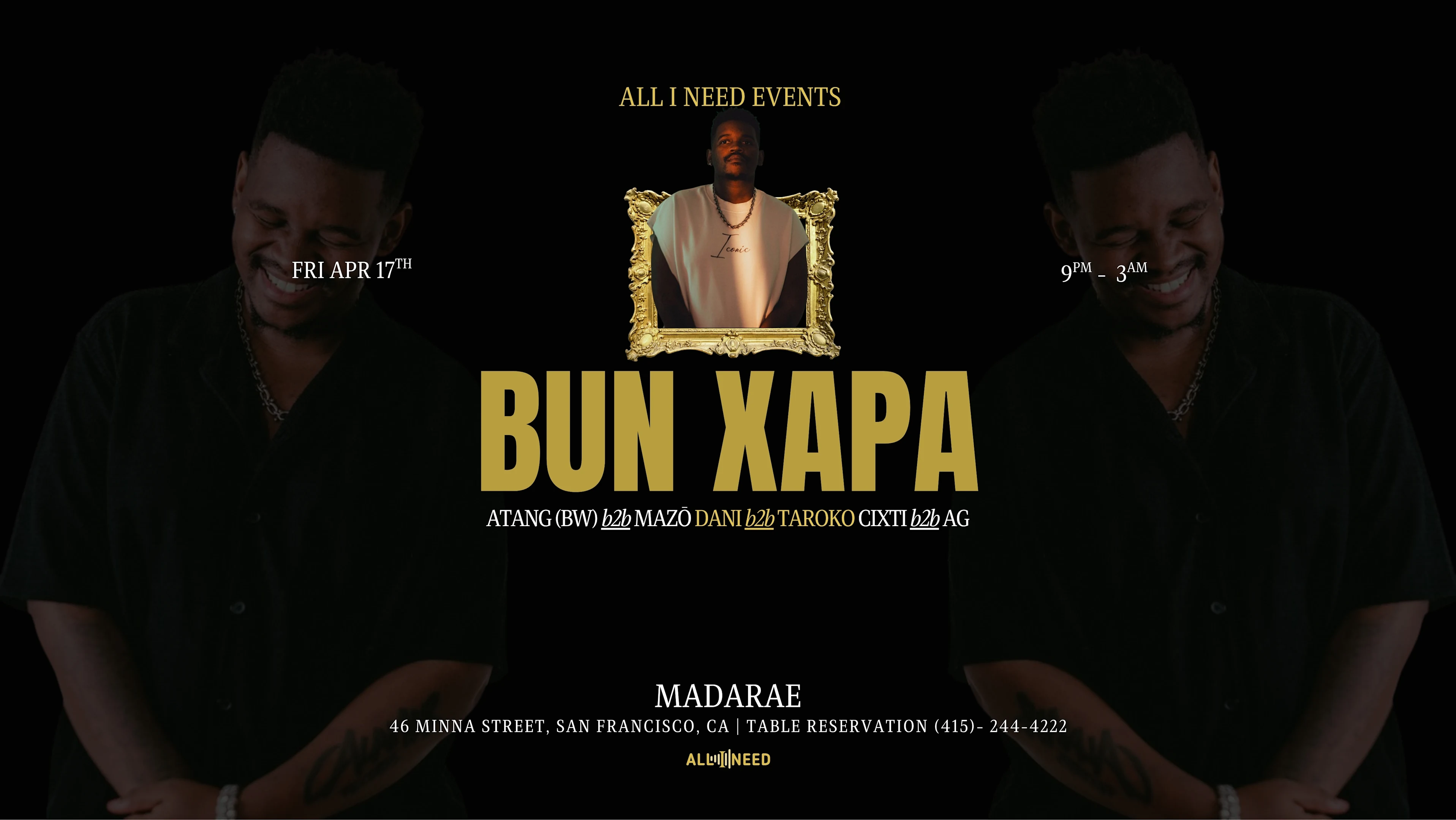 Bun Xapa (Afro/Deep/Tech House) At Madarae San Francisco Cover