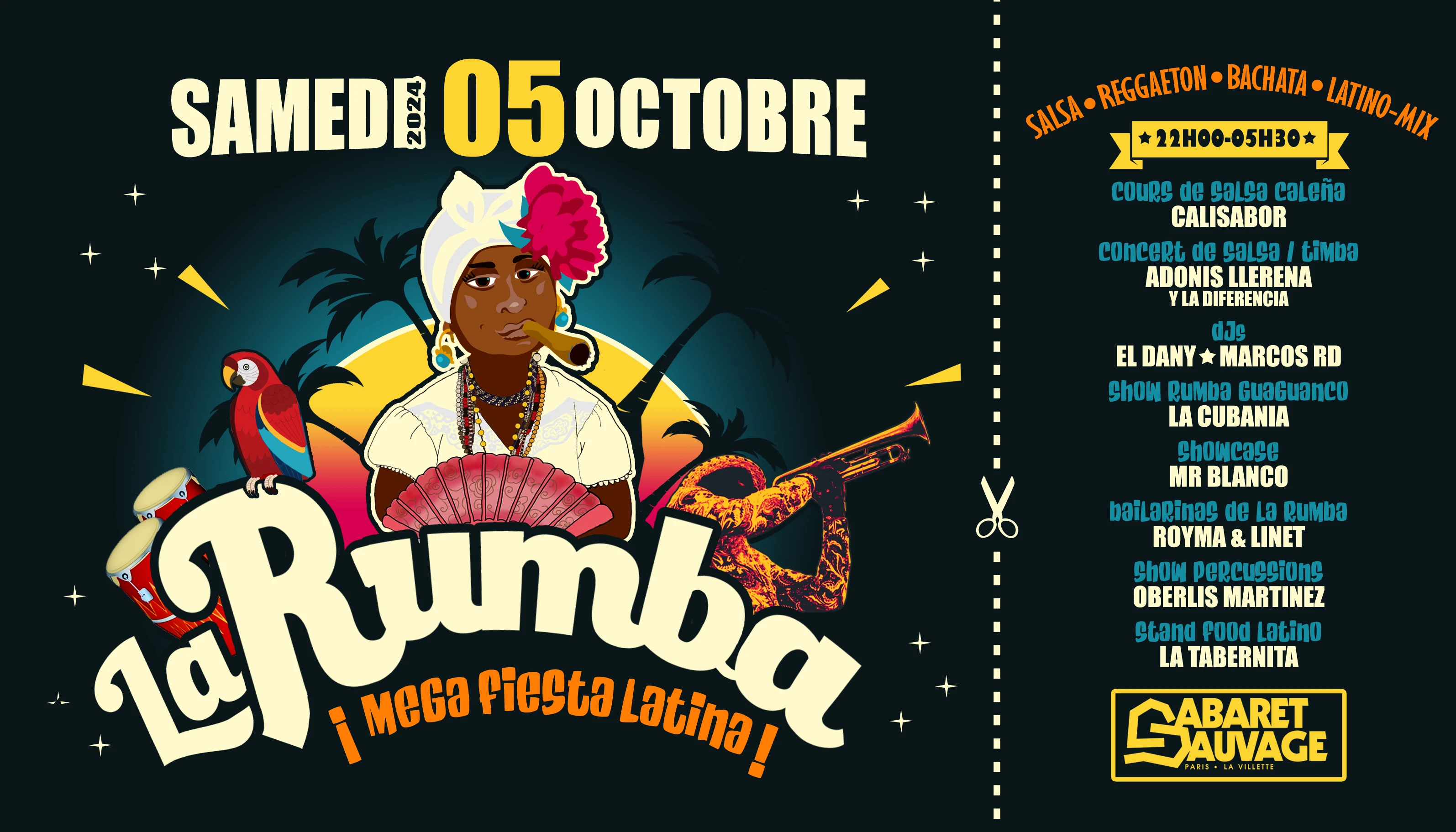 La Rumba ¡ Mega Fiesta Latina ! 05 Octobre 2024 Cover