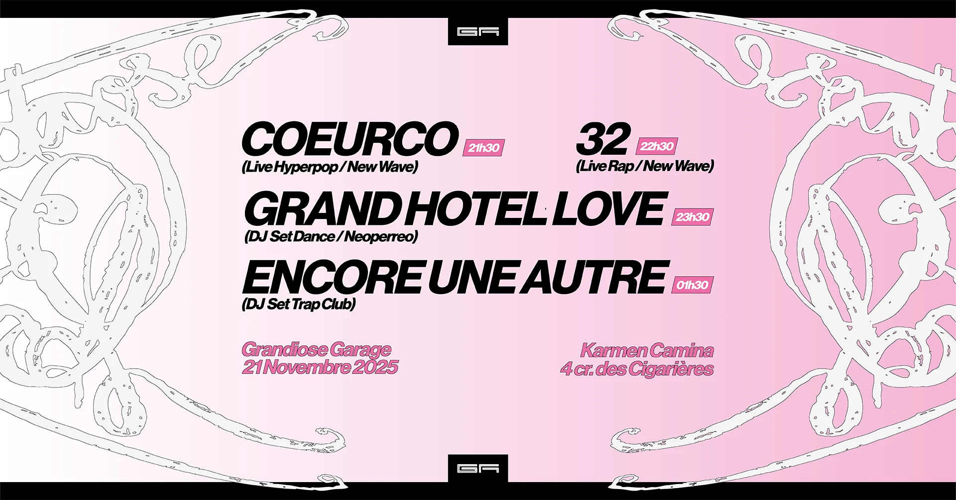 Grandiose Garage [Coeurco (Live), 32 (Live), &+] Cover