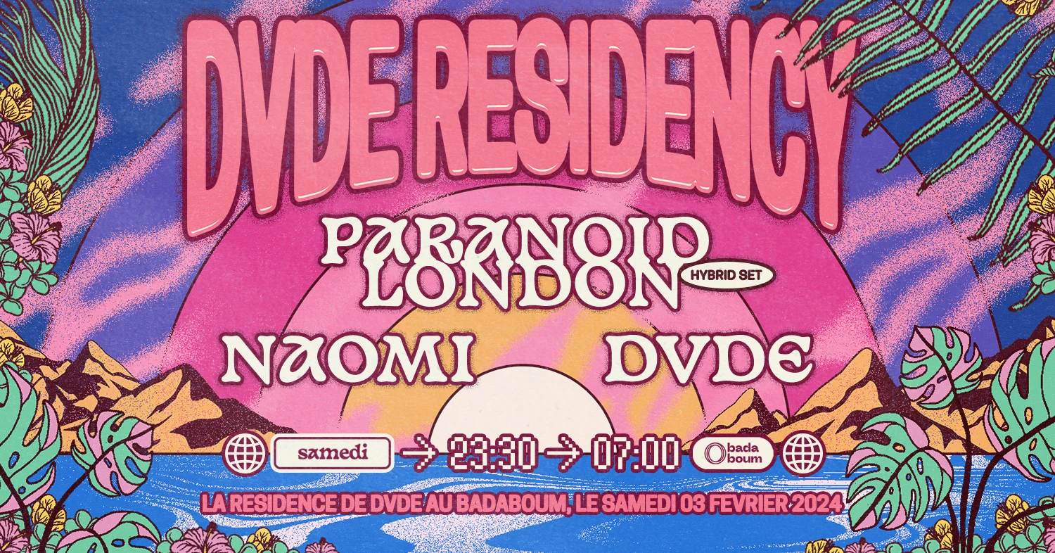 Club — Dvde Residency Invite Paranoid London (+) Naomi Cover