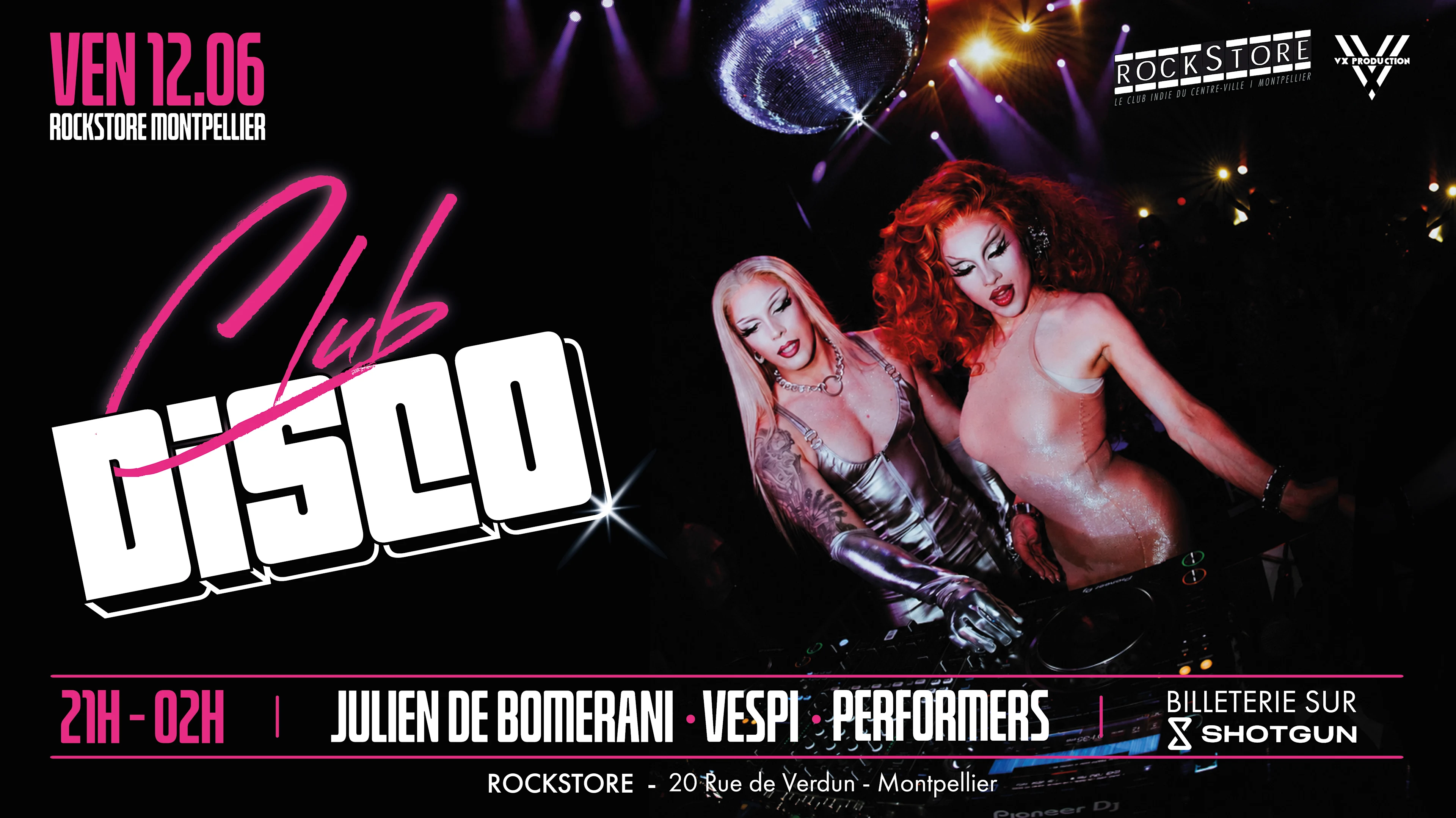 Ven 12/06 - Club Disco X Rockstore Cover