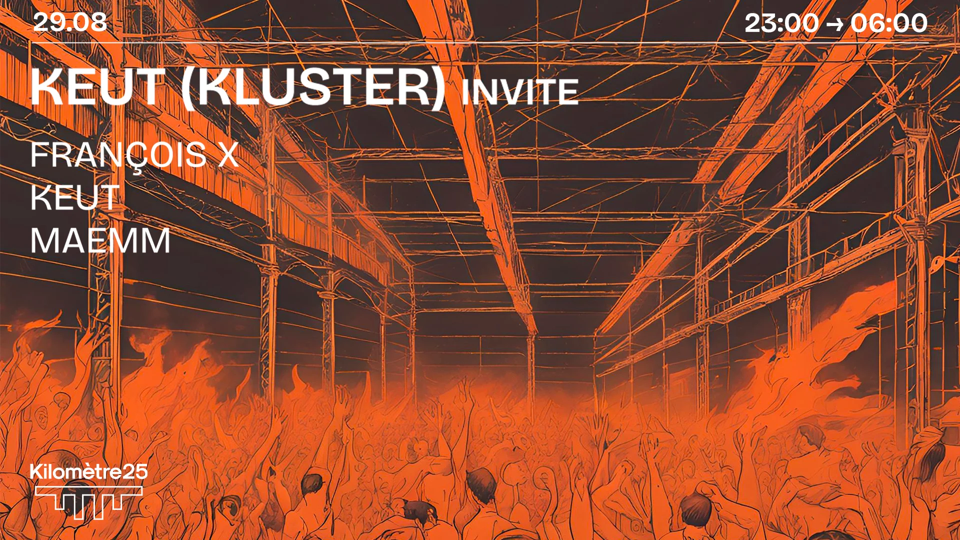 Km25 X Keut (Kluster) Invite  Francois X, Maemm Cover