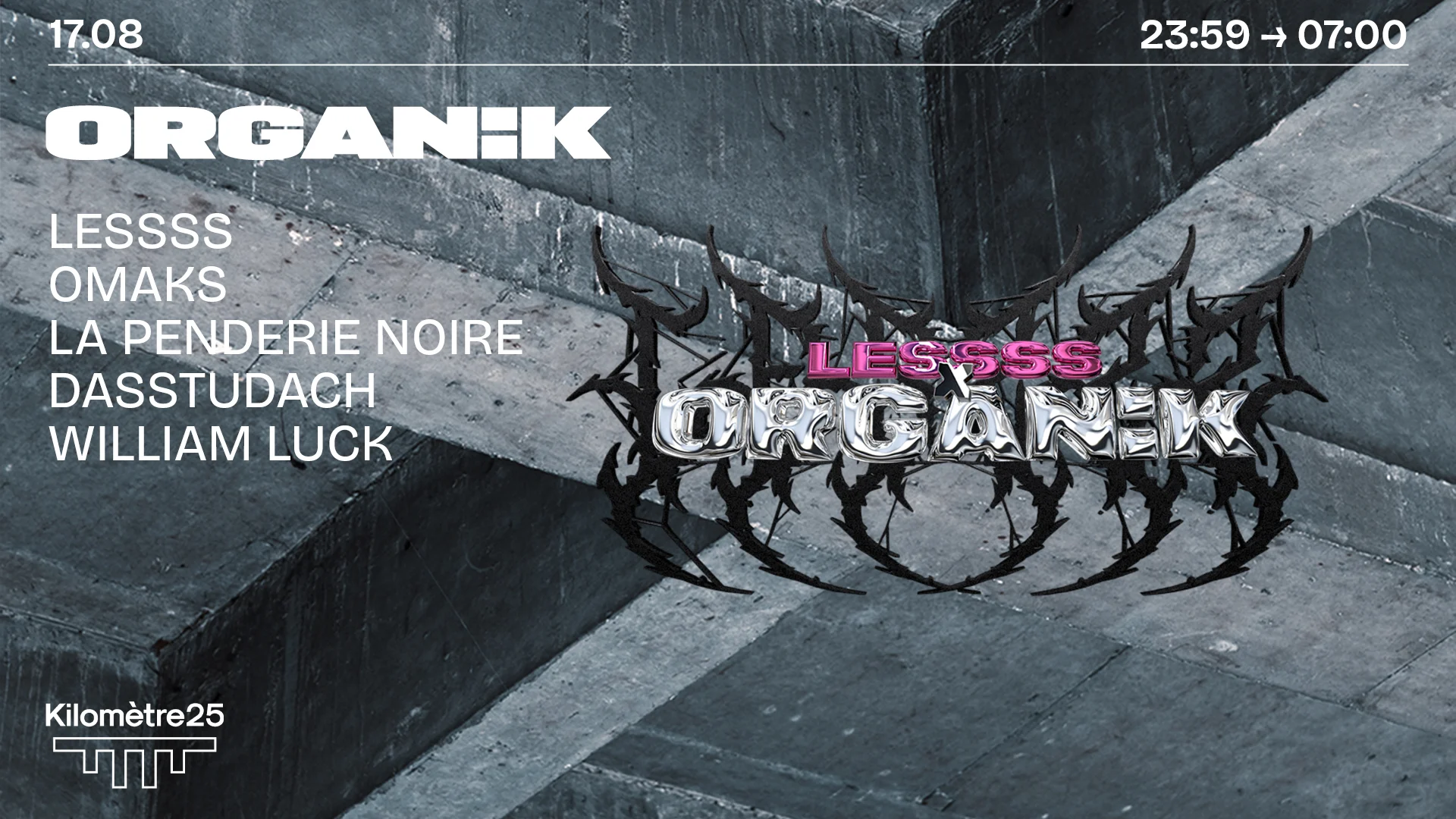 Organïk X Km25 : Lessss Invite Omaks, Lpn, William Luck Cover