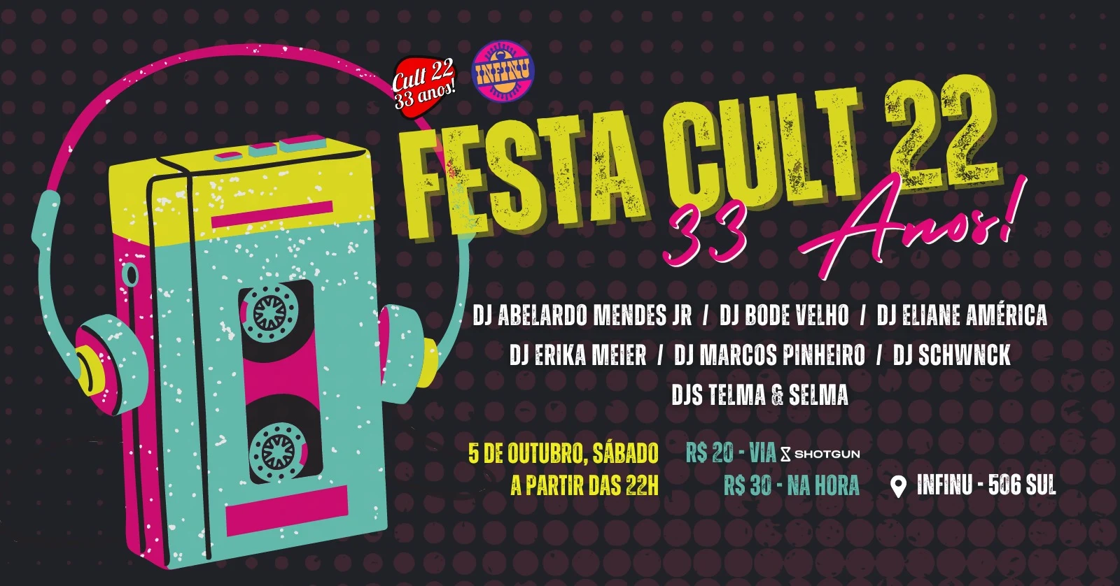 Festa Cult 22, 33 Anos Cover