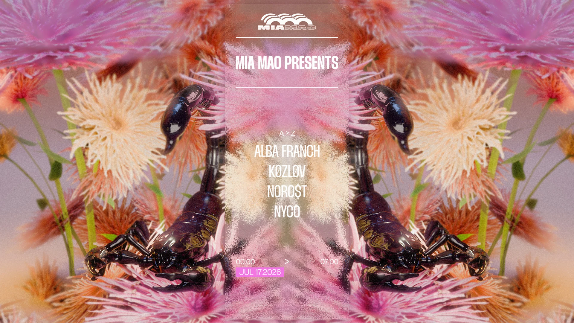 Mia Mao Presents : Alba Franch, Køzløv, Norost & Nyco Cover