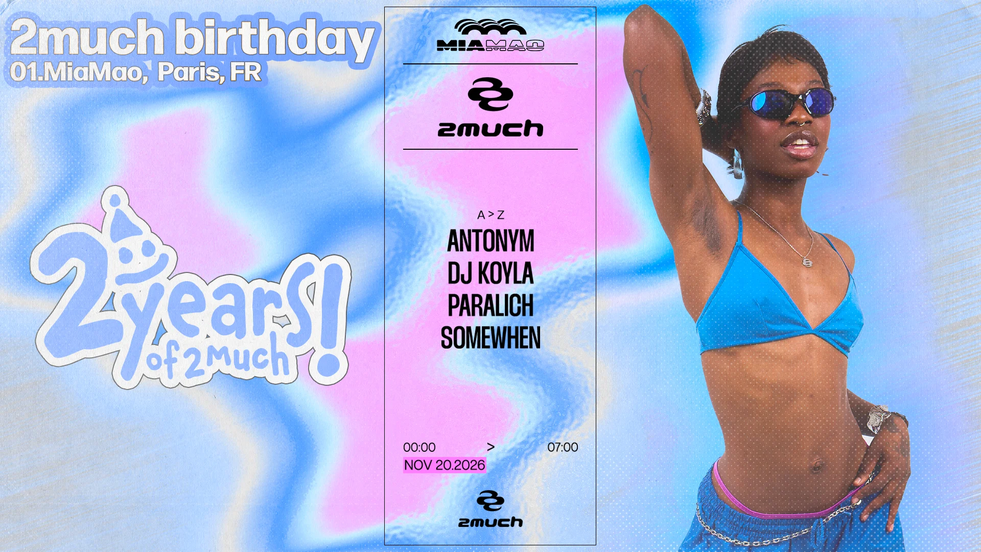 2much 2nd Birthday : Somewhen, Antonym, Paralich & More Cover