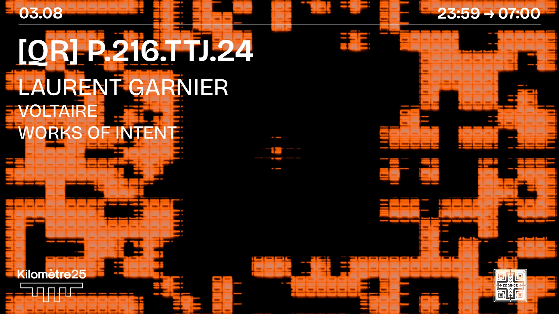Cod3 Qr X Km25: Laurent Garnier, Voltaire, Works Of Intent Cover