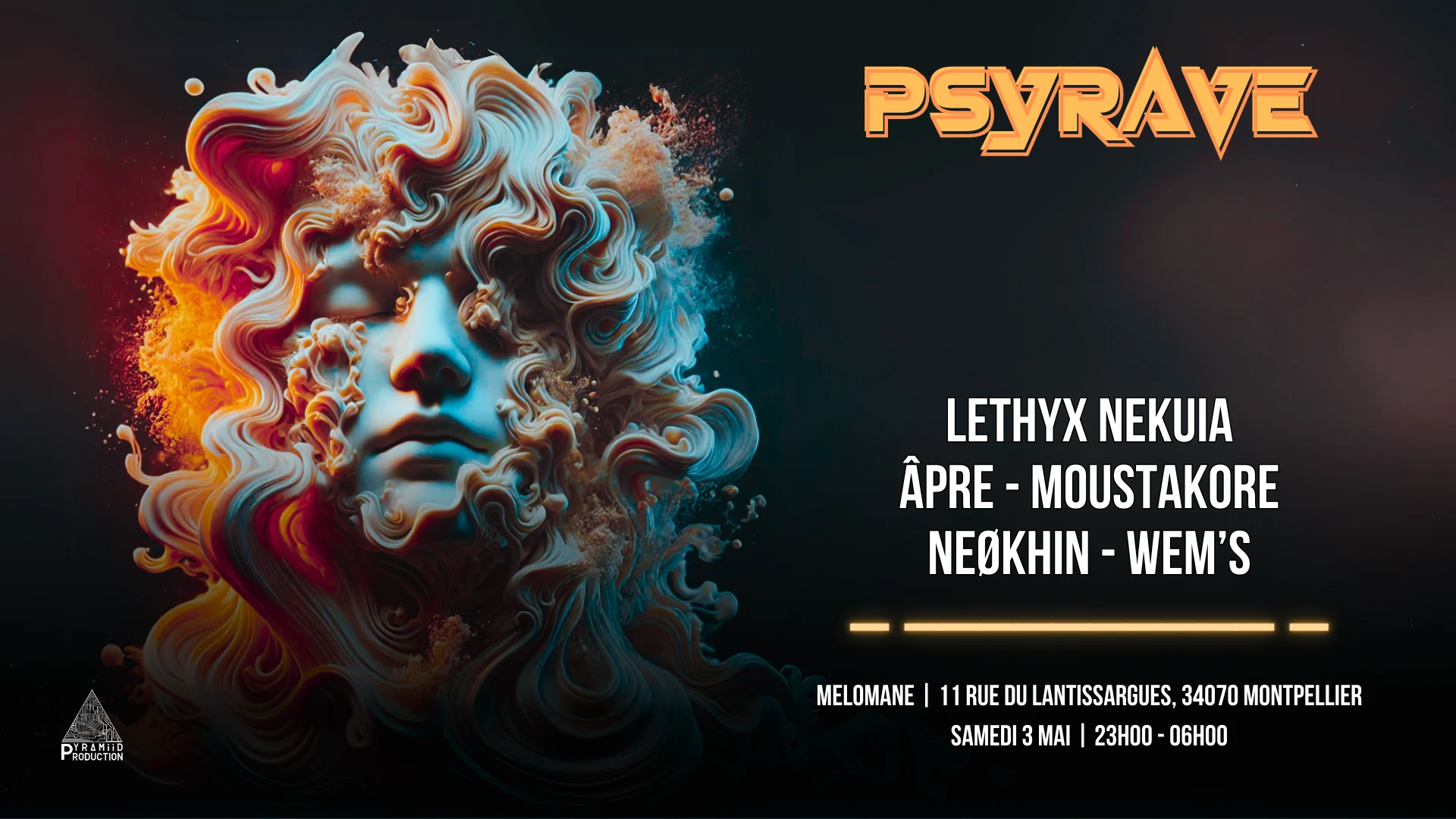 Psyrave (Montpellier) : Âpre - Lethyx Nekuia - Moustakore Cover