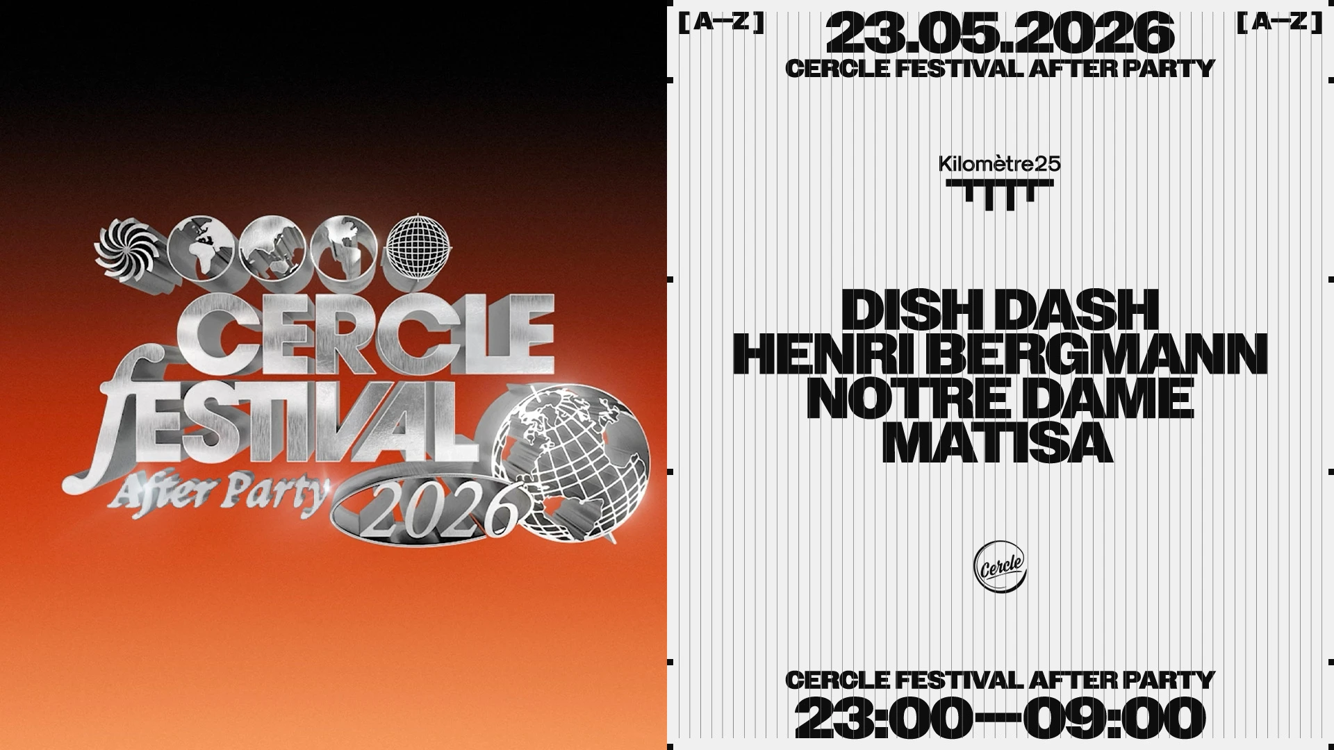 Cercle Festival • Saturday After Party • Kilometre25 Cover