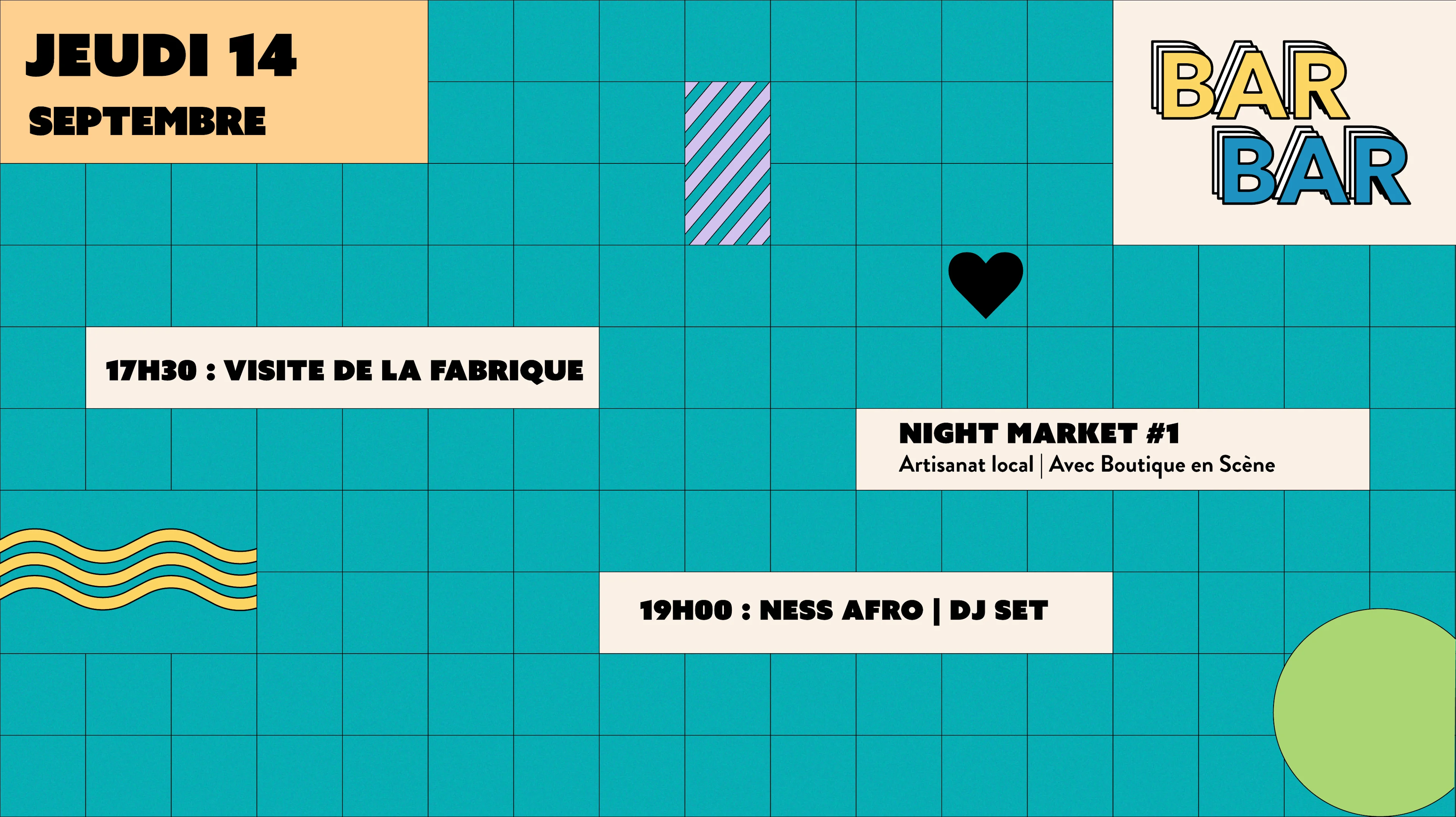Jeudis Du Bar-Bar | Night Market | W/ Ness Afro Cover