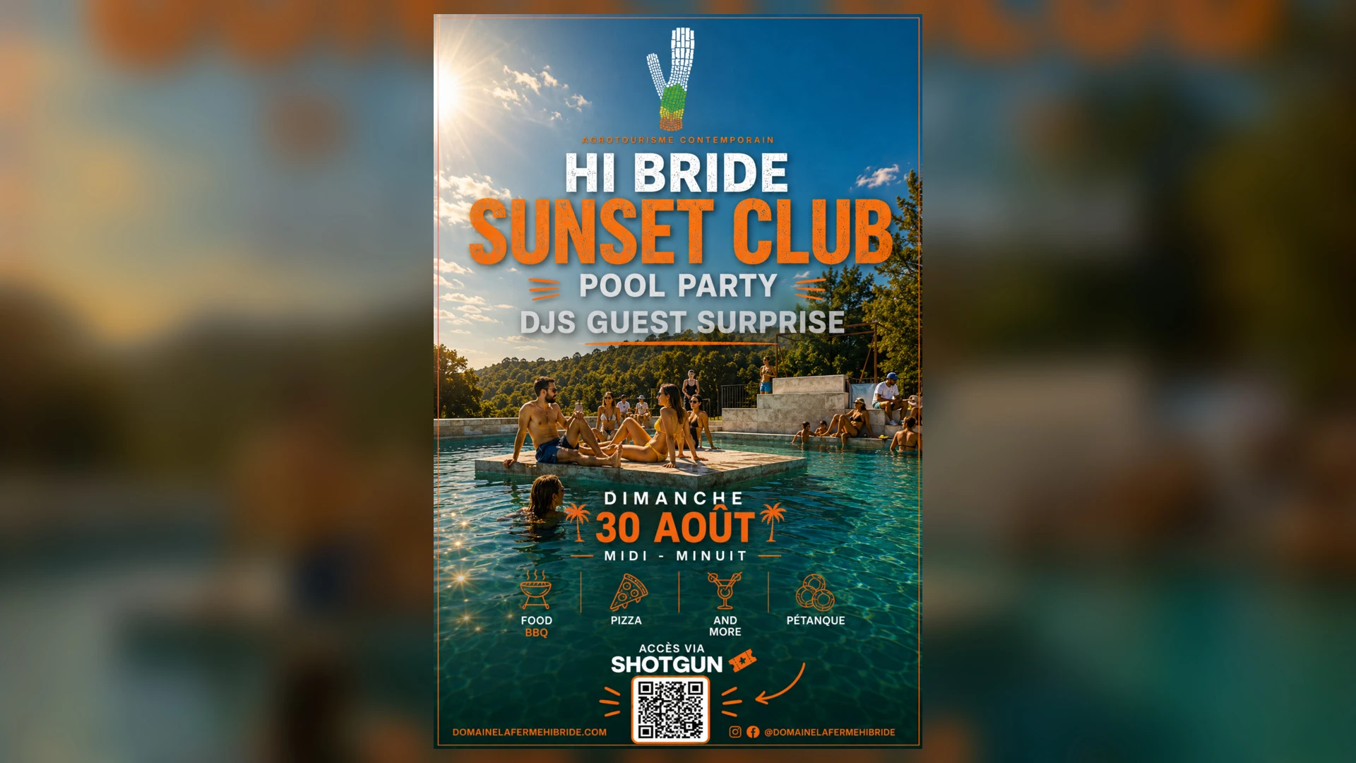 Hi Bride Sunset Pool Party Surprise Djs Guest Cover