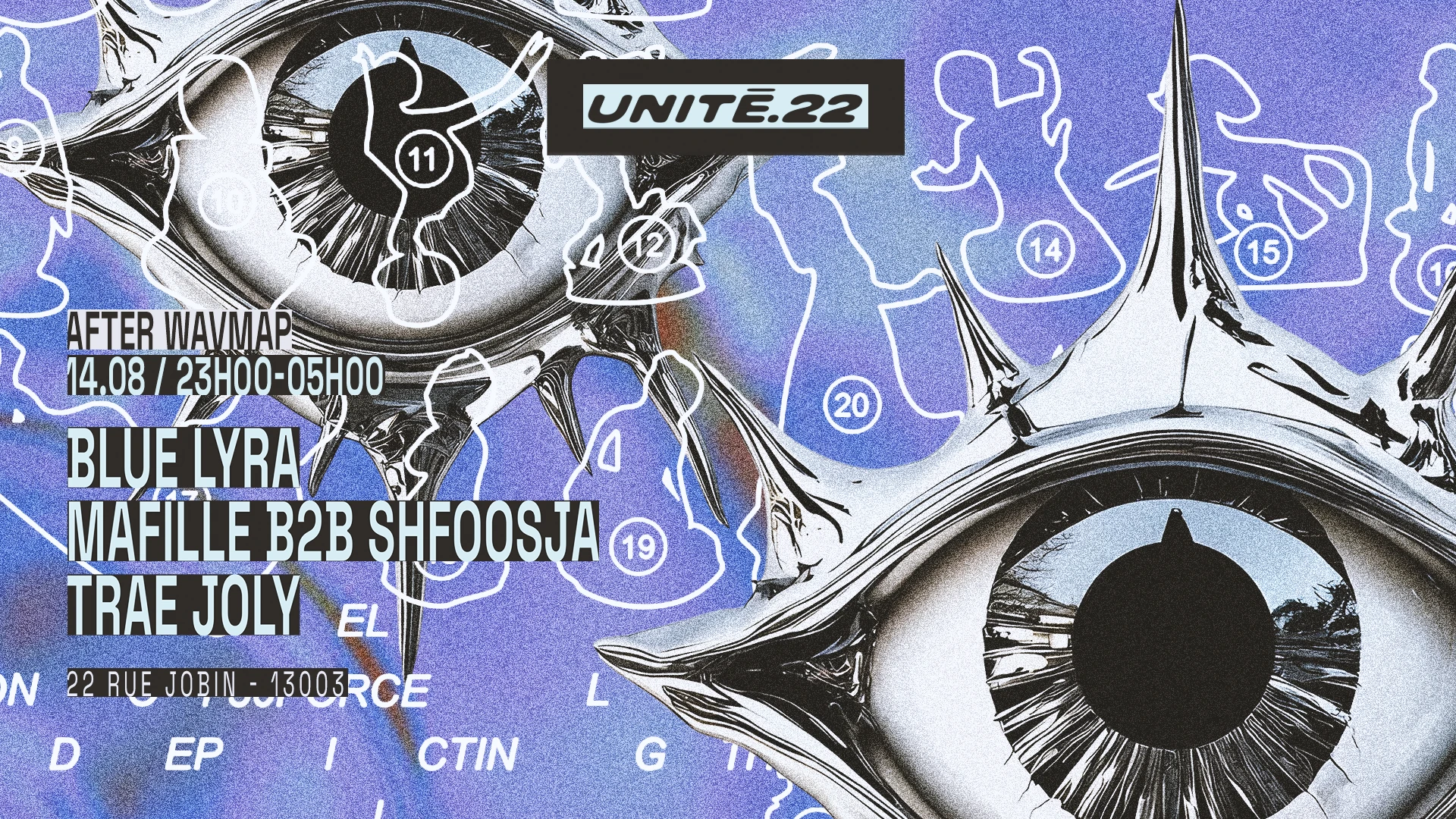 U.22 X Wavmap : Blue Lyra, Mafille B2b Shfoosja, Trae Joly Cover