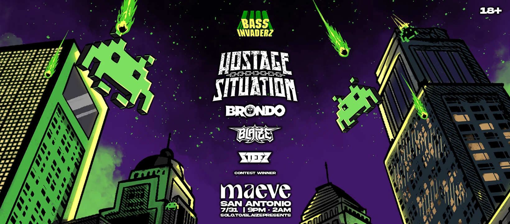 Bass Invaderz Ft. Hostage Situation, Brondo, Blaize + More Cover