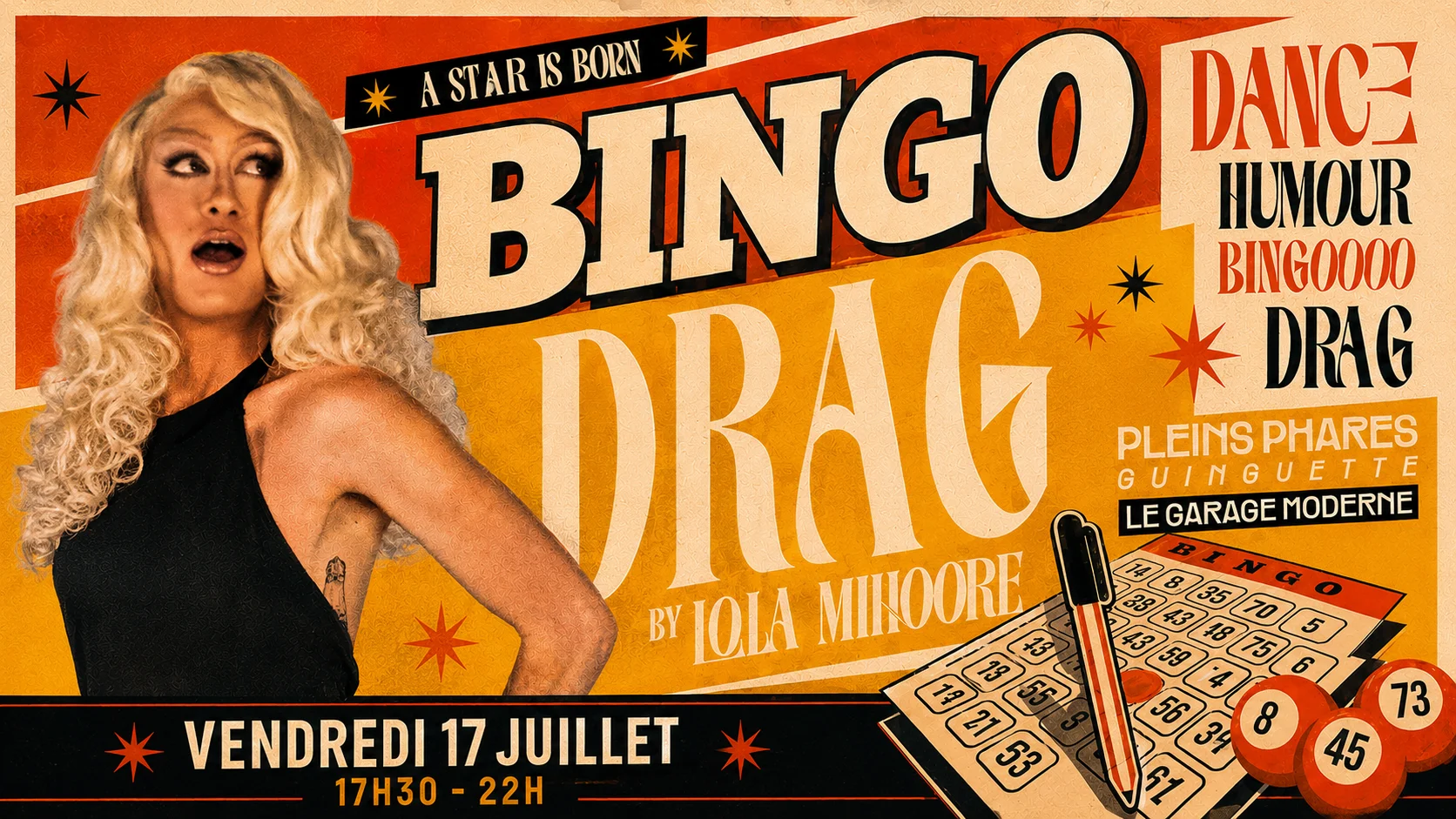 Bingo Drag By Lola Mhoore - Pleins Phares Guinguette Cover