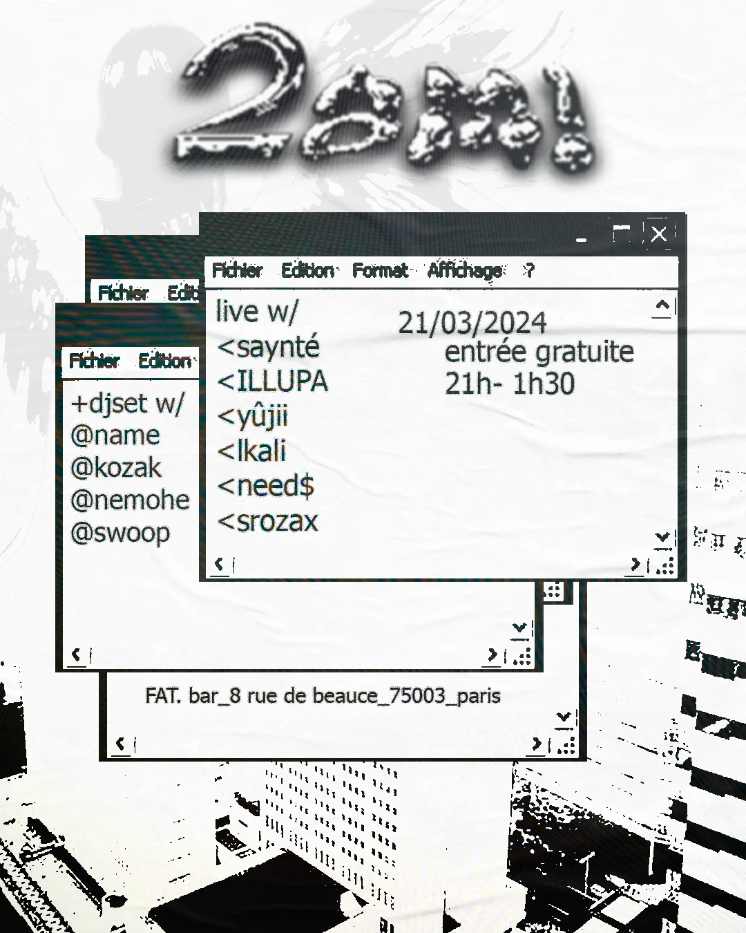 2am!Live#1 Jeudi 21 Mars Cover