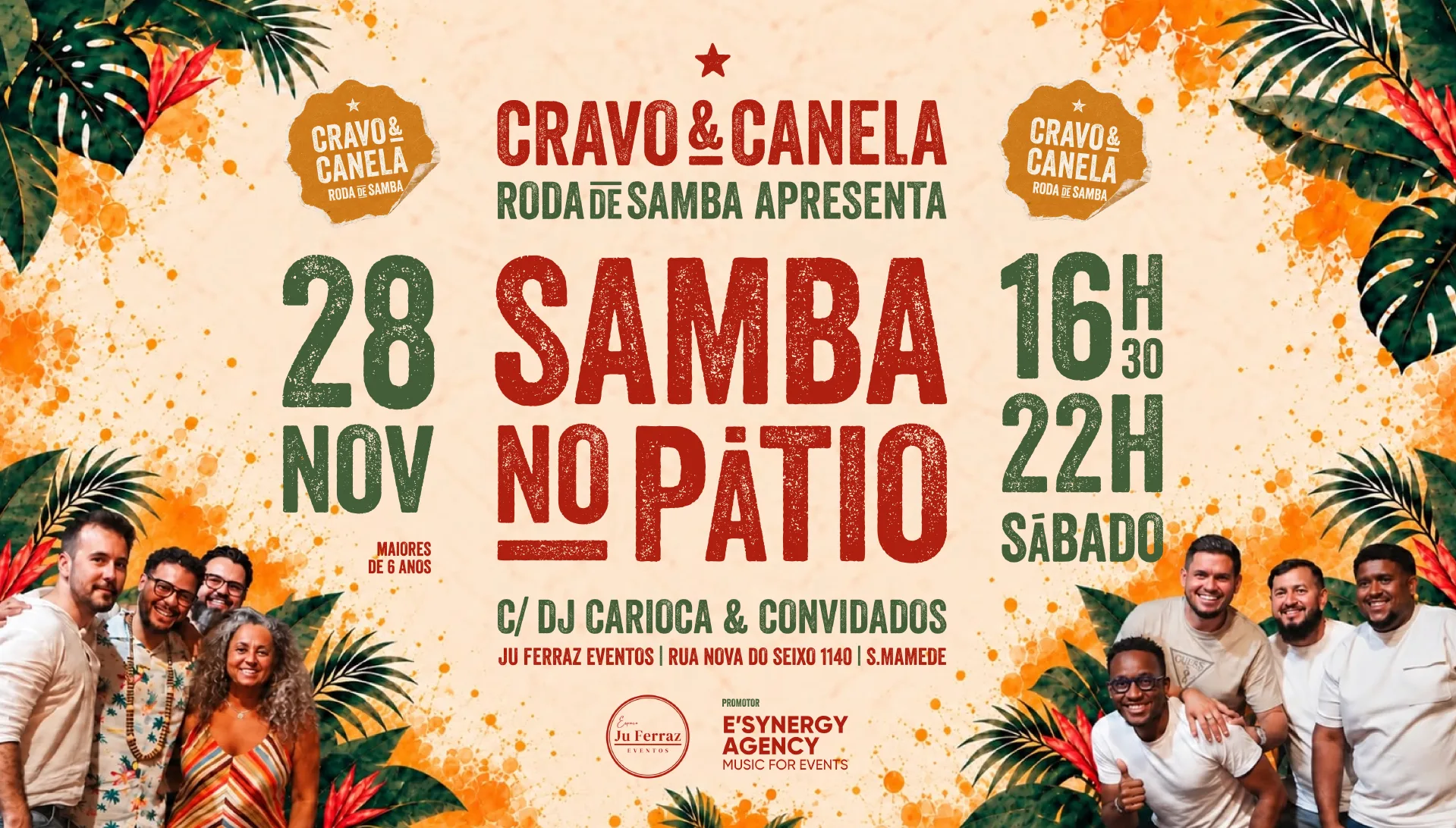 Cravo & Canela Roda De Samba - 28 Nov "Samba No Pátio" Cover