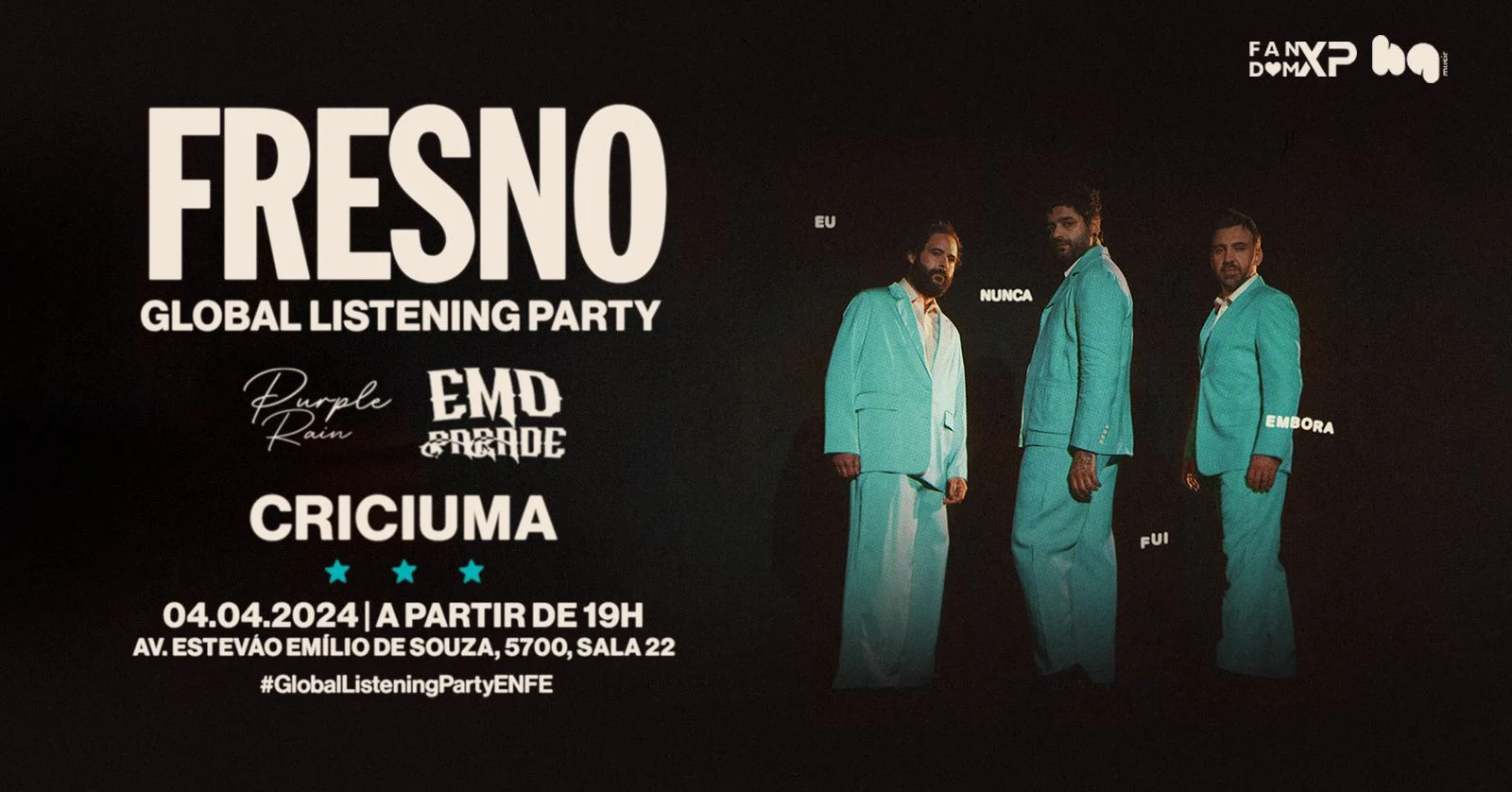 Emo Parade: Enfe Global Listening Party @ Criciúma Cover