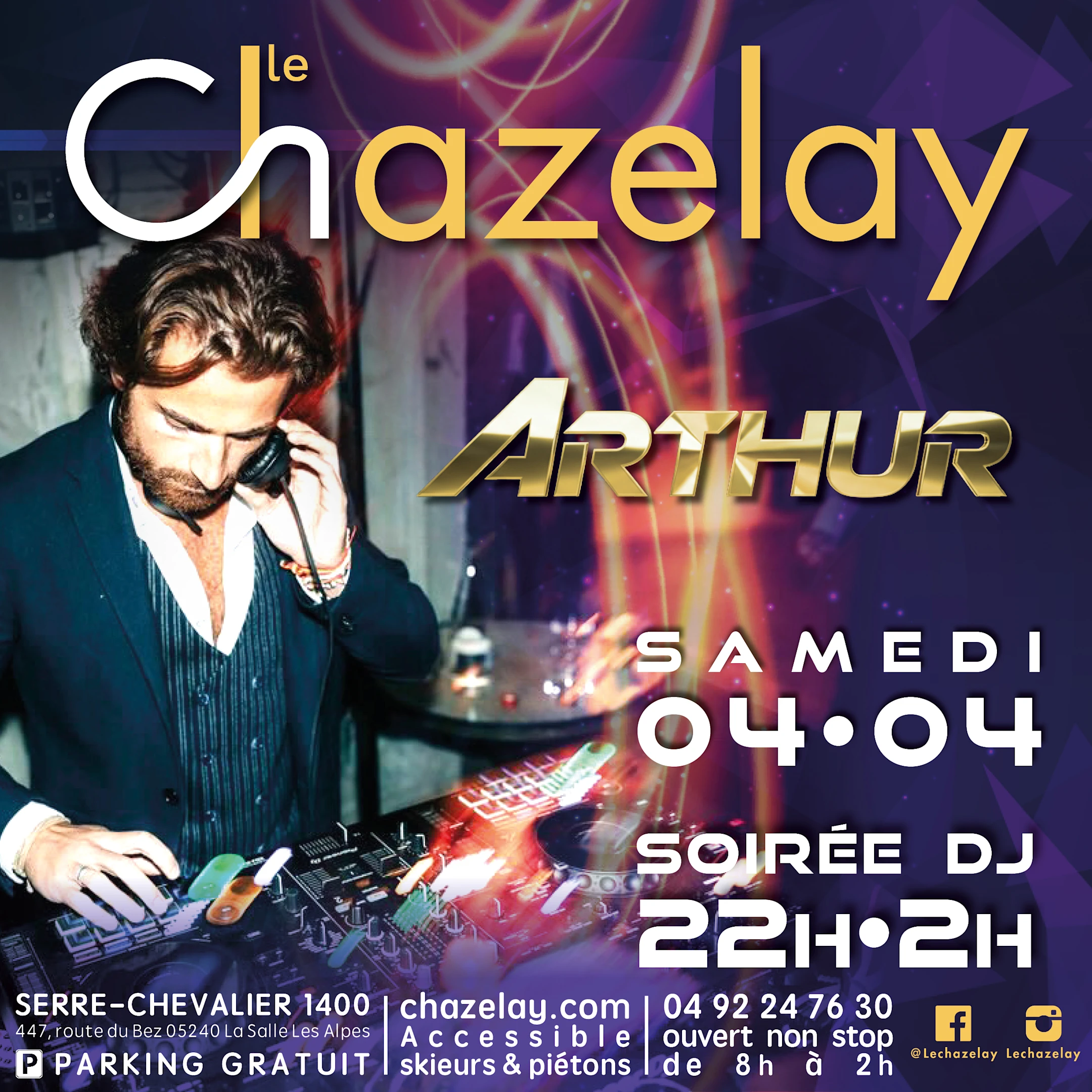 Soirée Dj - Arthur Sorel - Le Chazelay - Serre Chevalier Cover