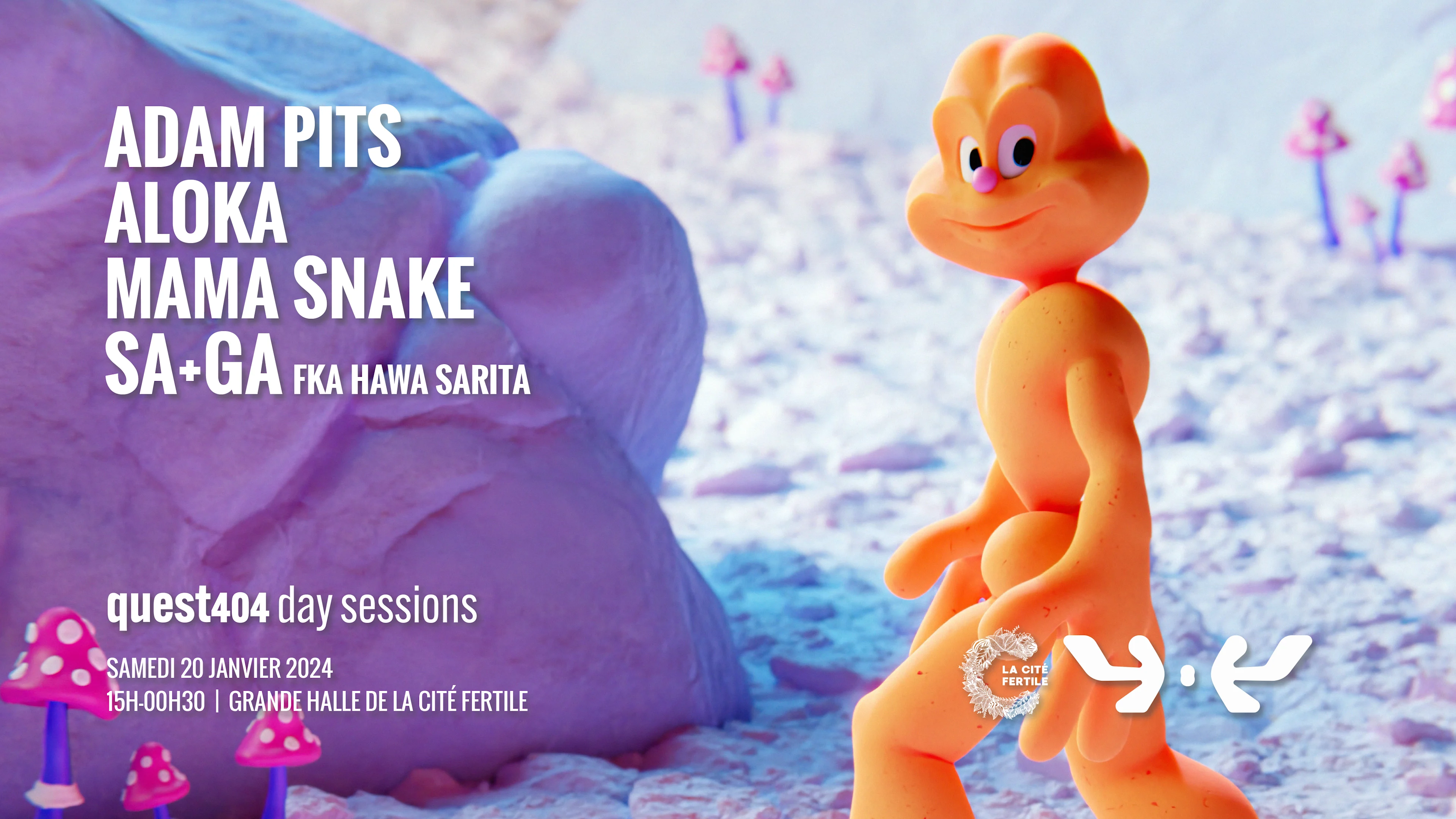 Quest404 Day Sessions : Mama Snake, Adam Pits, Aloka, Sa+Ga Cover