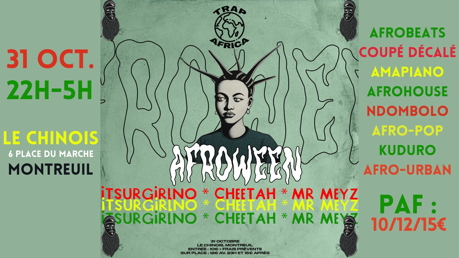 Afroween By Cheetah & Trap Africa Crew À Le Chinois ! Cover
