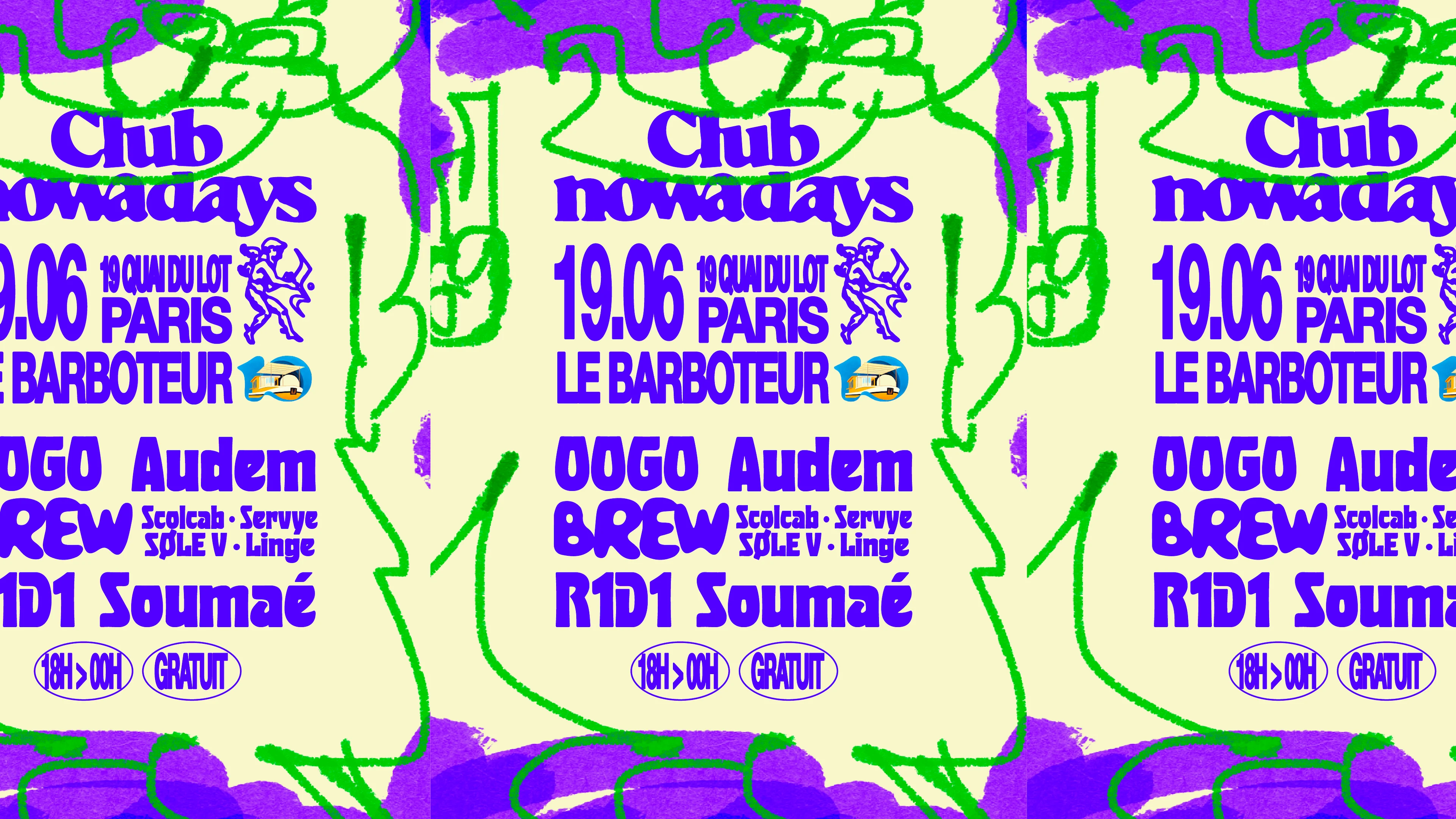 Club Nowadays @Le Barboteur 19e W/ Brew, R1d1, Soumaé & More Cover