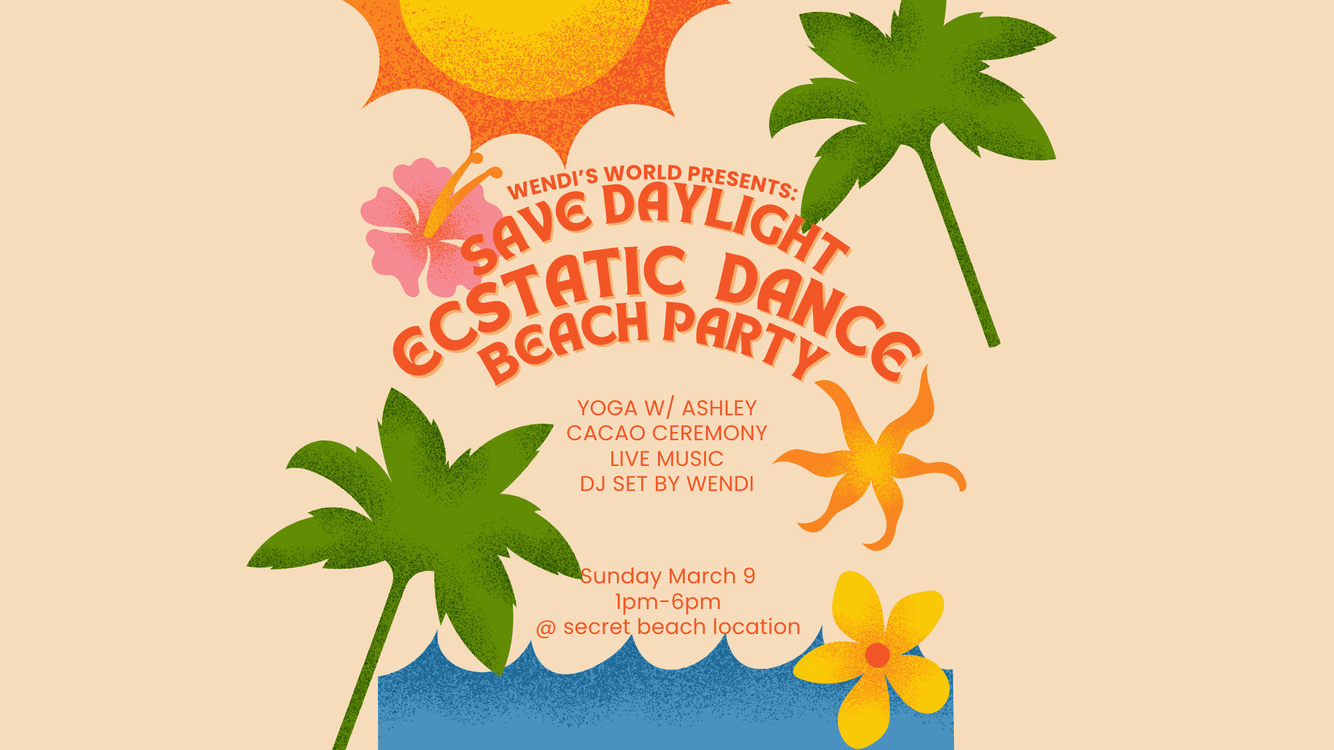 Save Daylight Ecstatic Dance Beach Party Cover