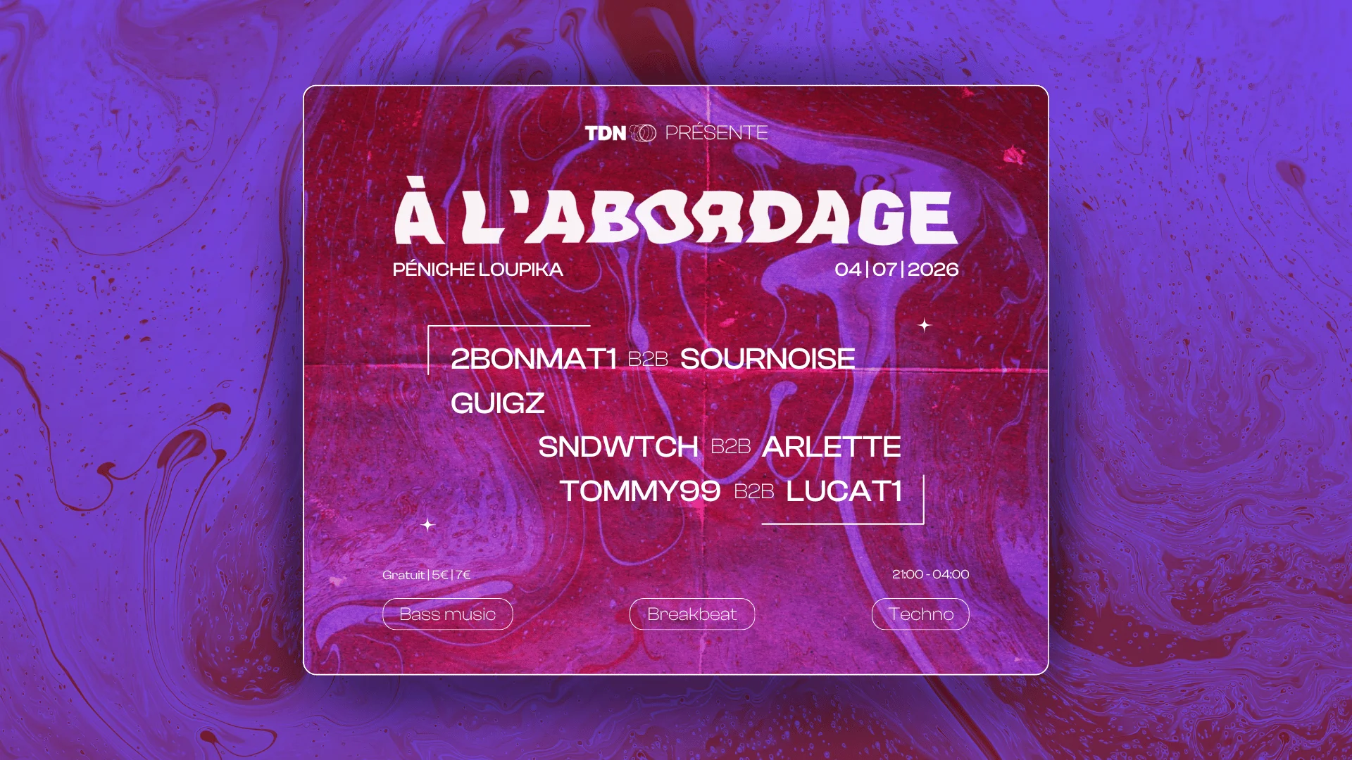 Tdn : À L'abordage @Péniche Loupika Lyon Cover