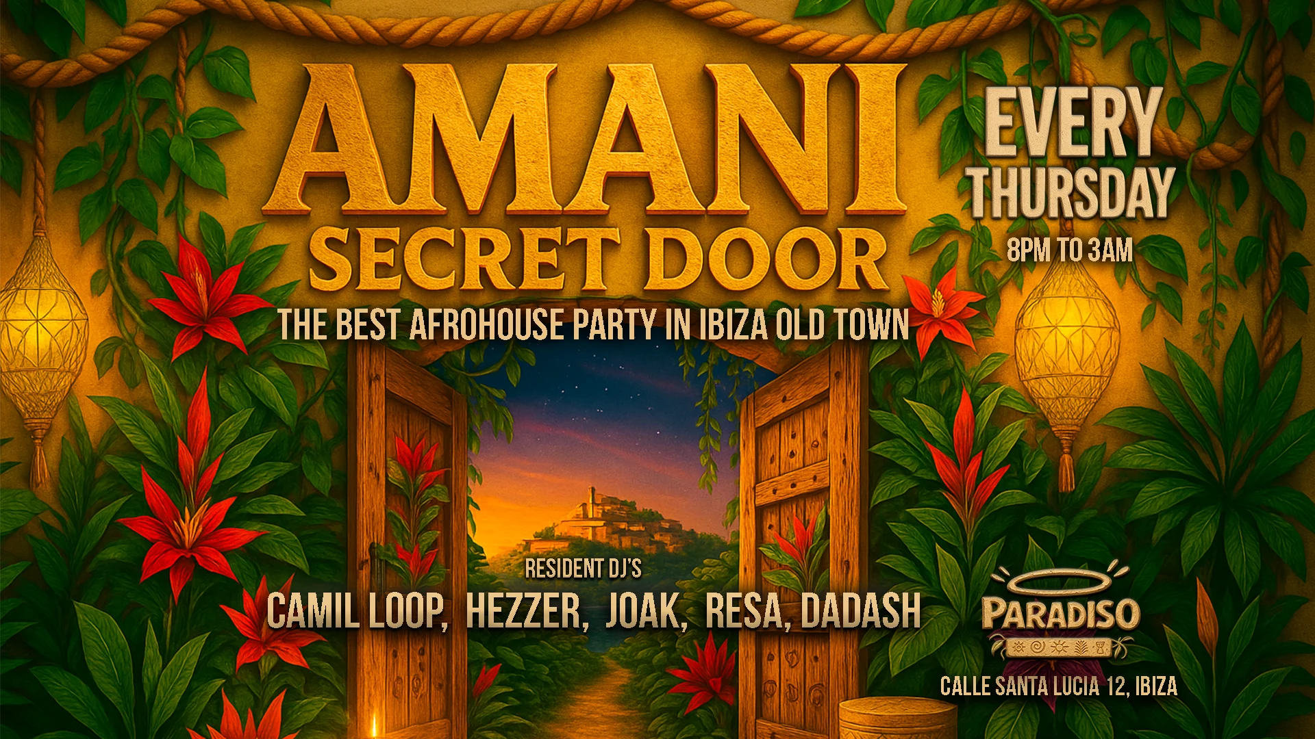 Amani Secret Door Rooftop Paradiso 12 June Cover
