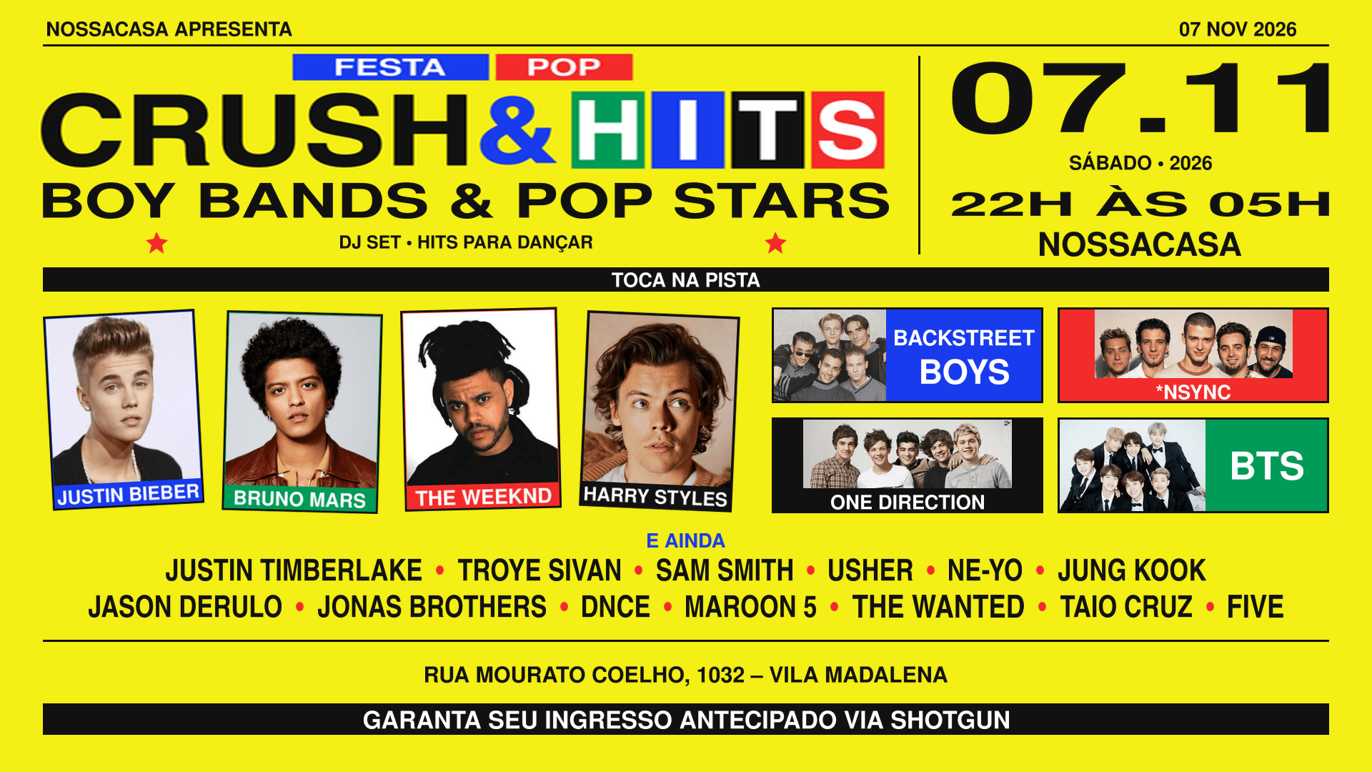 Festa Pop Crush&Hits — Everybody: Boy Bands & Pop Stars Cover