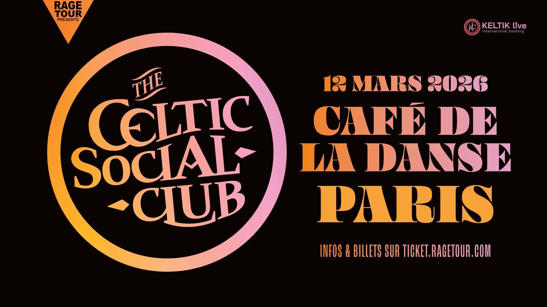 The Celtic Social Club + Support Cover